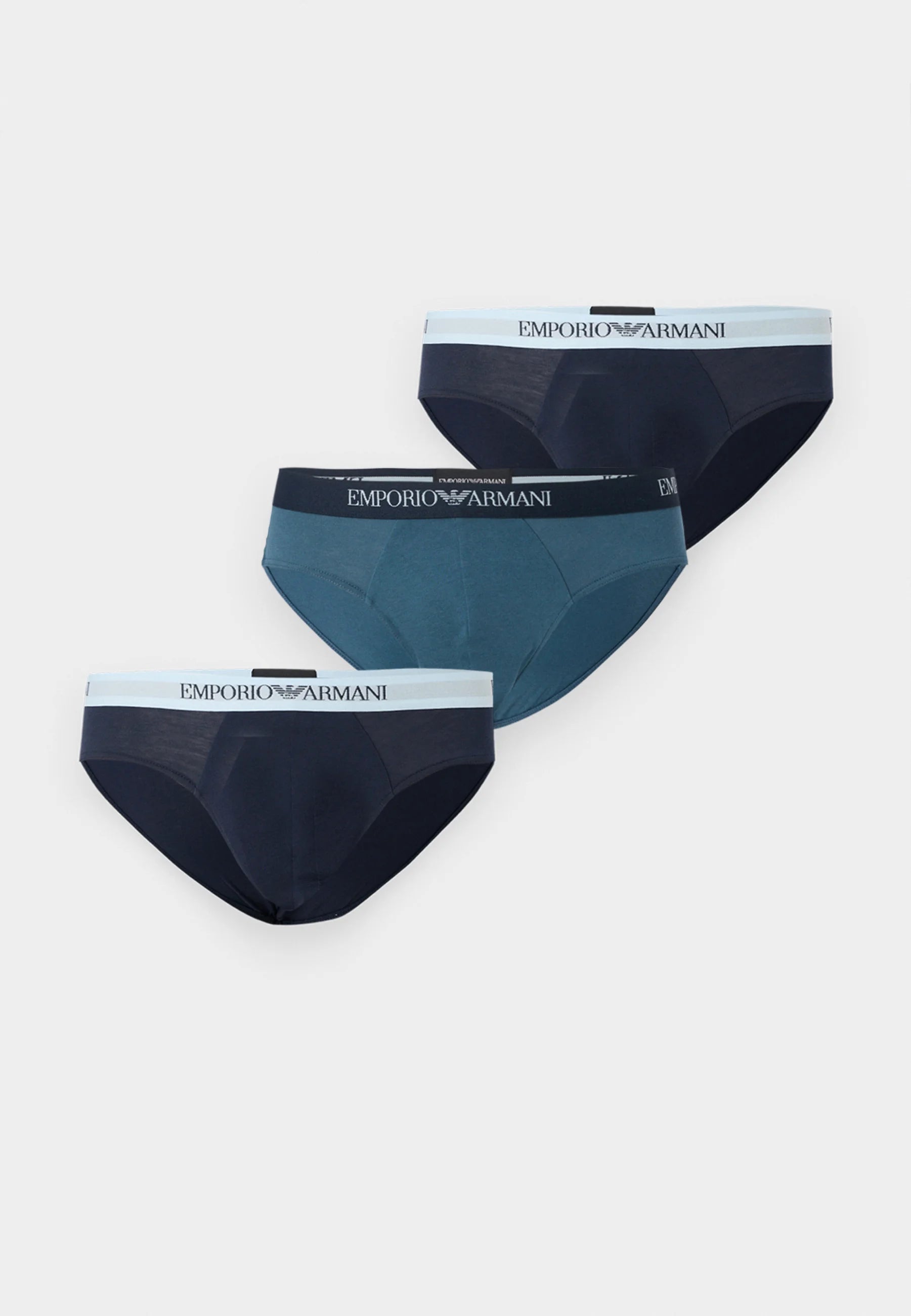 Emporio Armani 3 Pack Briefs – Blue