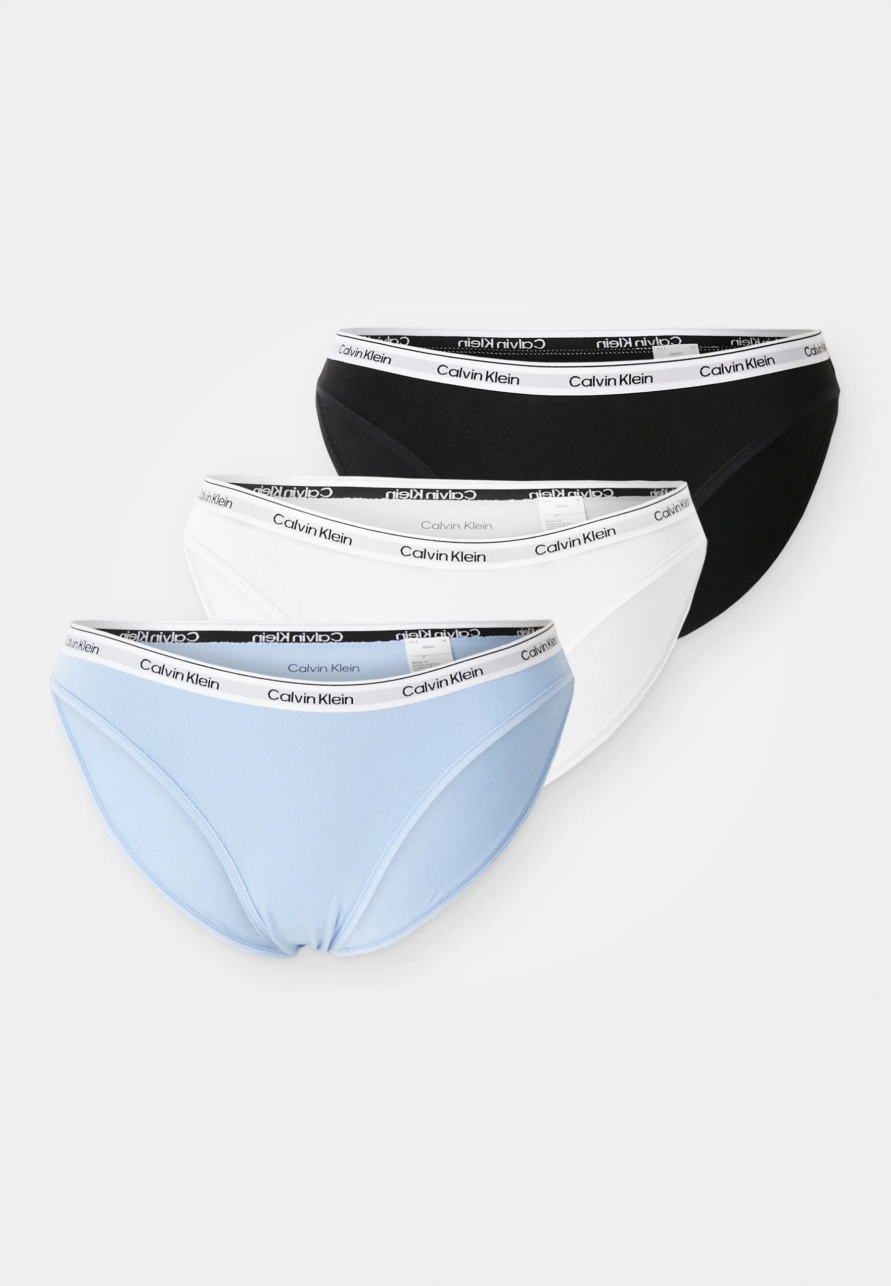 Calvin Klein Modern Logo Briefs – 3 Pack, Black, White, Frozen Fjord