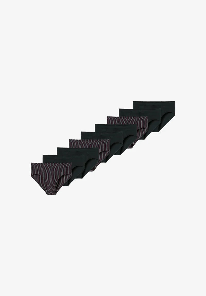 Schiesser Cotton Stretch Briefs 9 Pack – Black