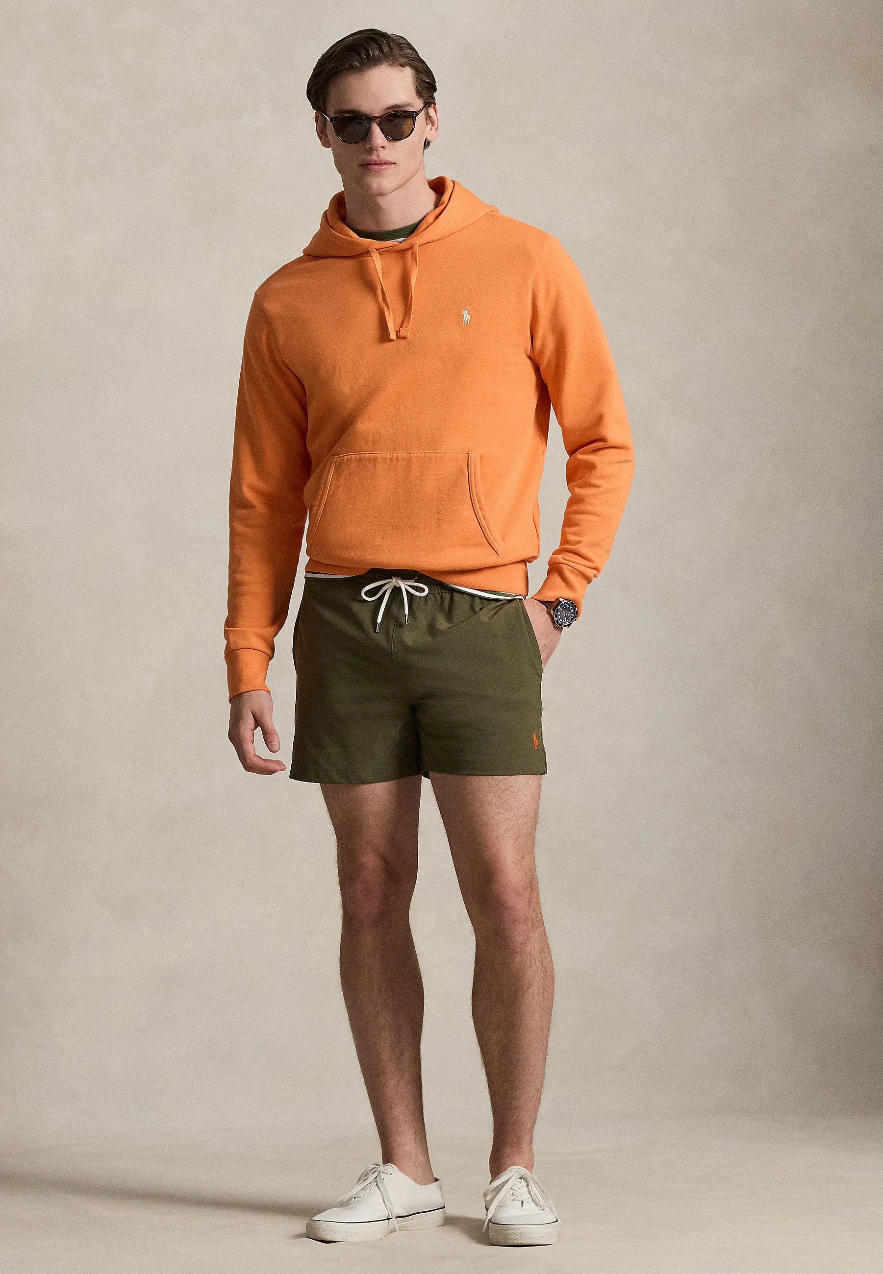 Short de bain coupe slim Polo Ralph Lauren Canopy Olive Traveler - Olive