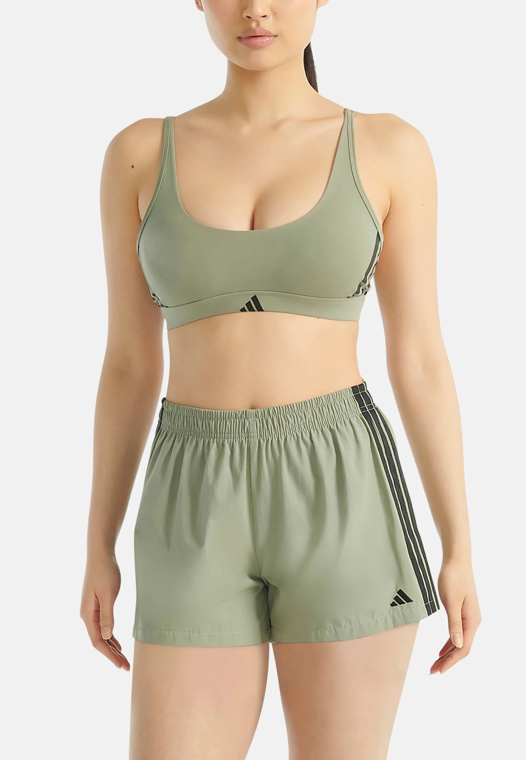 Adidas Sportswear Light Support Sports Bra – Silver Pebble