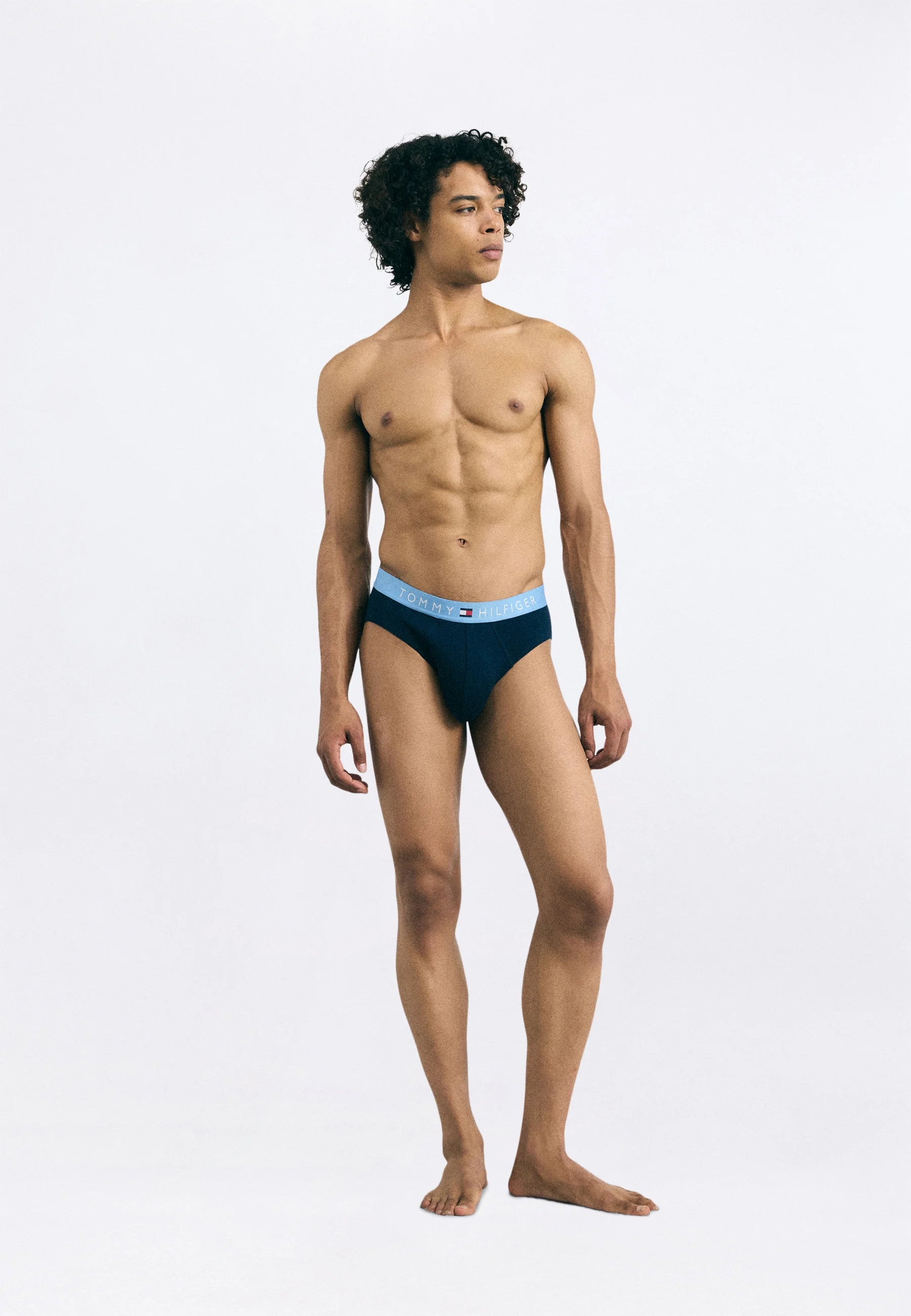 Tommy Hilfiger Original Brief 3 Pack – námořnická, hnědá, modrá, světle modrá