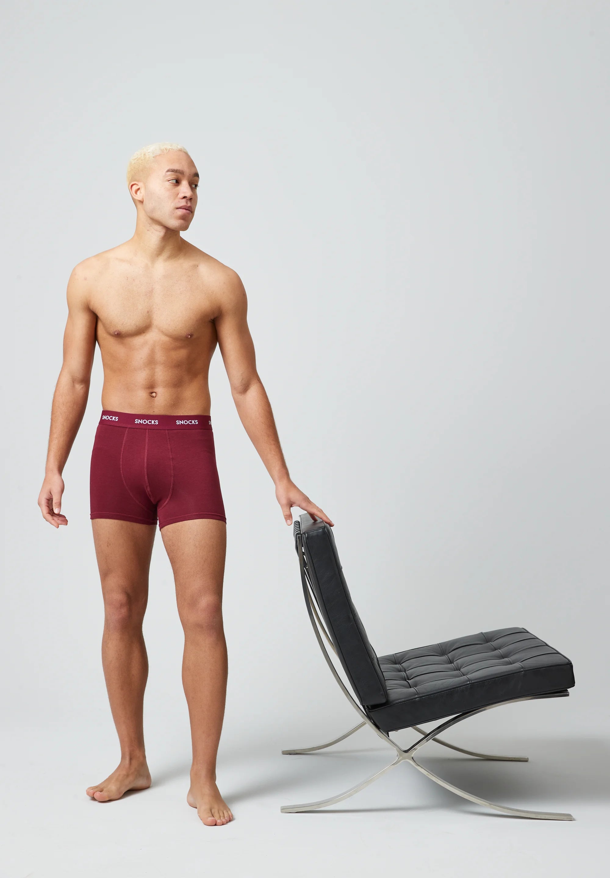 SNOCKS Lot de 6 boxers avec ceinture colorée – Ensemble à rayures rouges