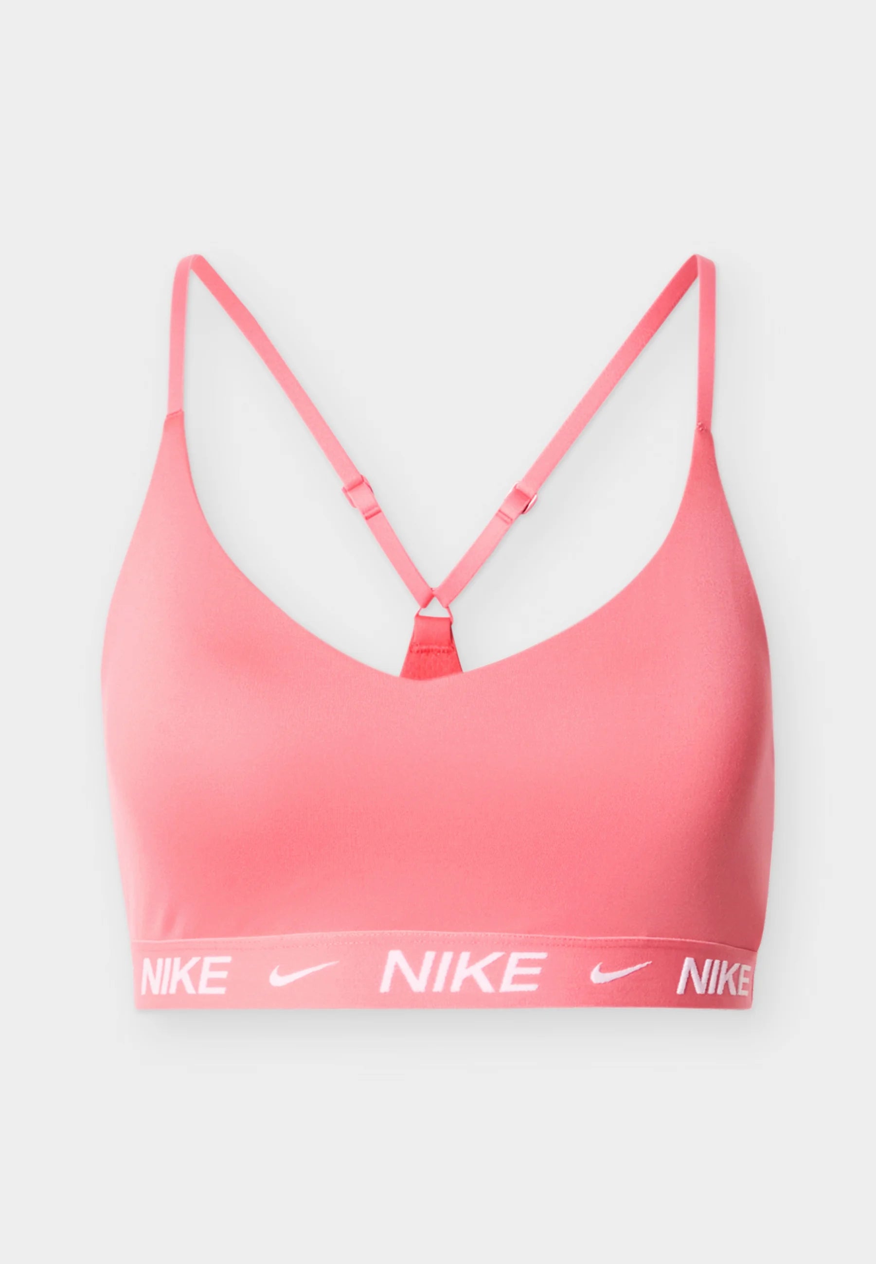 Nike Performance Indy Light Stütz-BH – Meereskoralle, Weiß