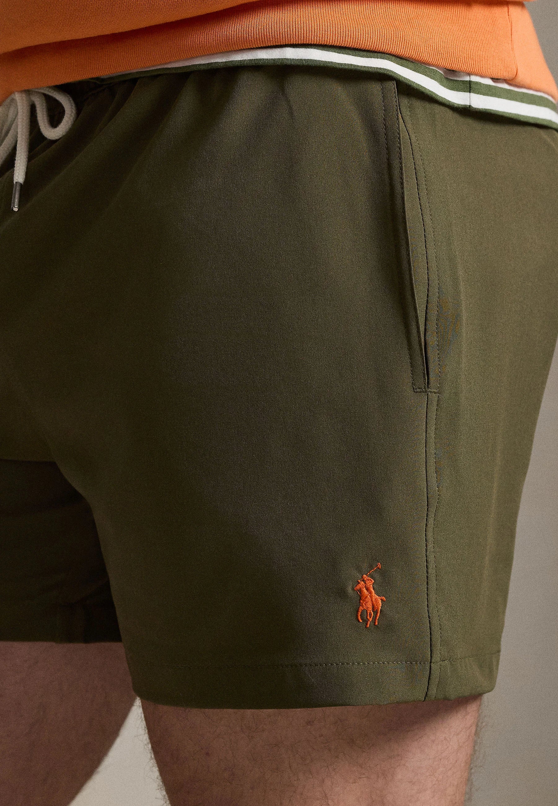 Short de bain coupe slim Polo Ralph Lauren Canopy Olive Traveler - Olive