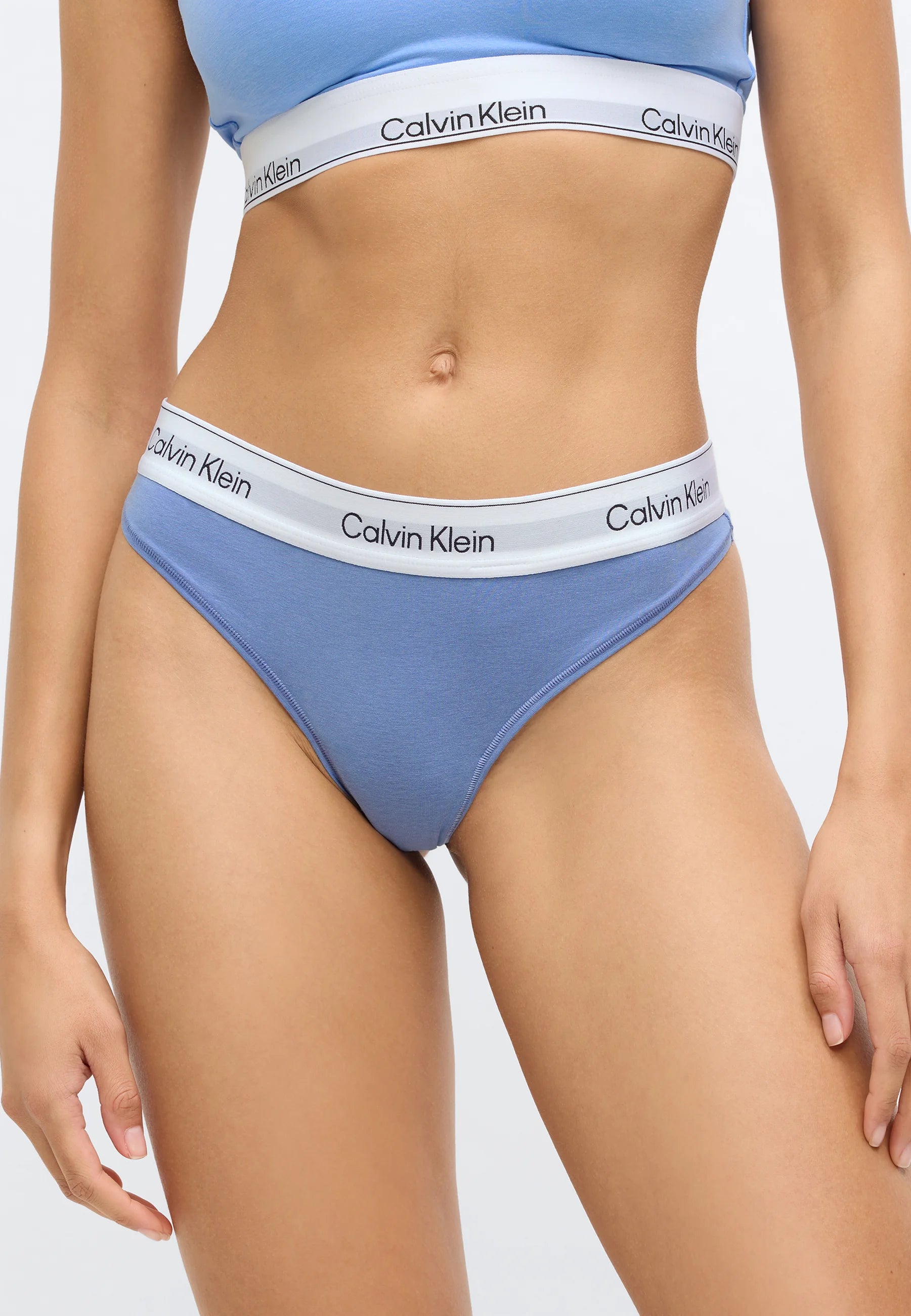 Calvin Klein 2-Pack Thongs – Black, Blue Tulip