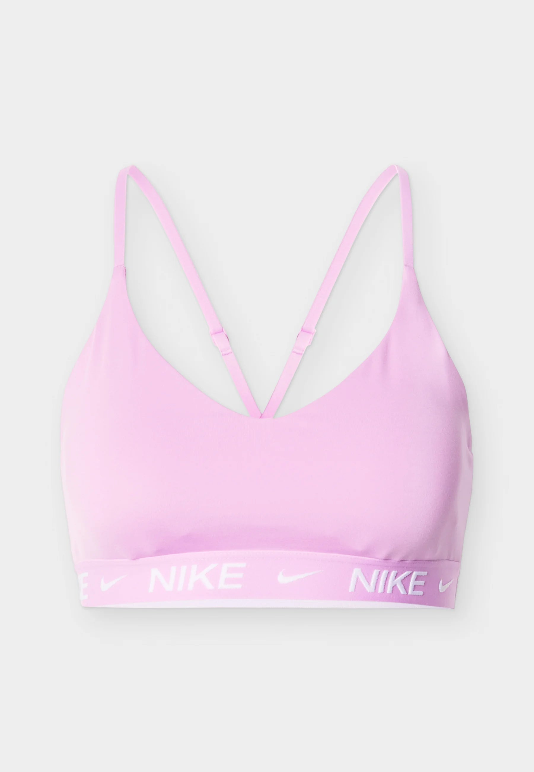 Nike Performance Indy Light Support Bra – Light Magenta, White
