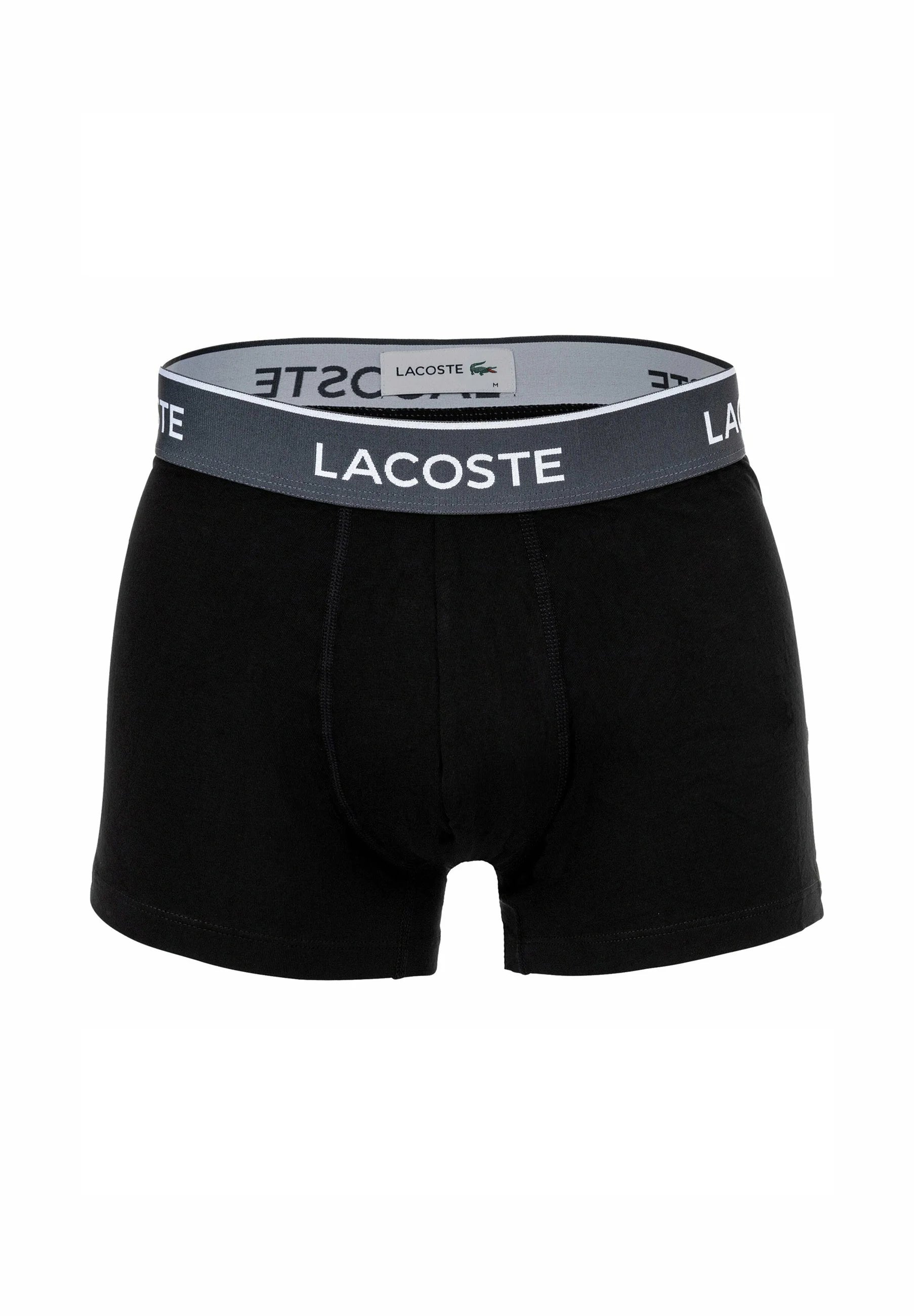 Lacoste 6 Pack Logobund Trunks – Black, Blue, Grey