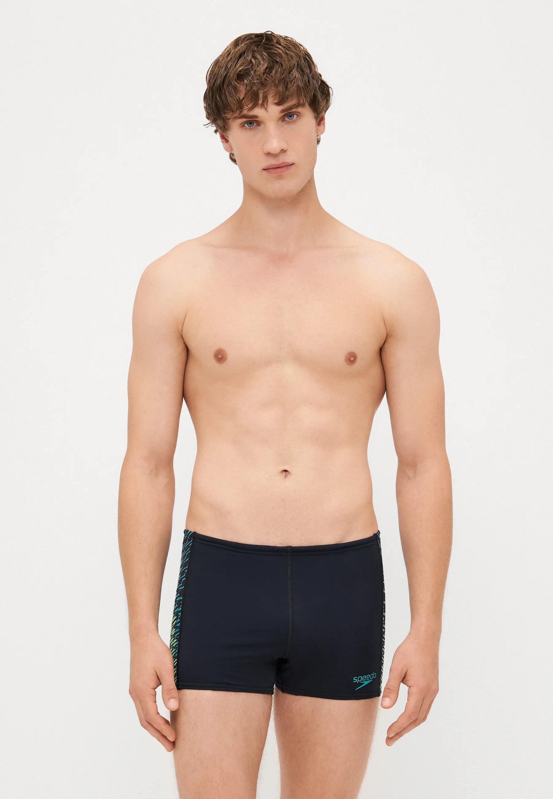 Speedo End Tech Aquashort – Black, Turquoise Gem