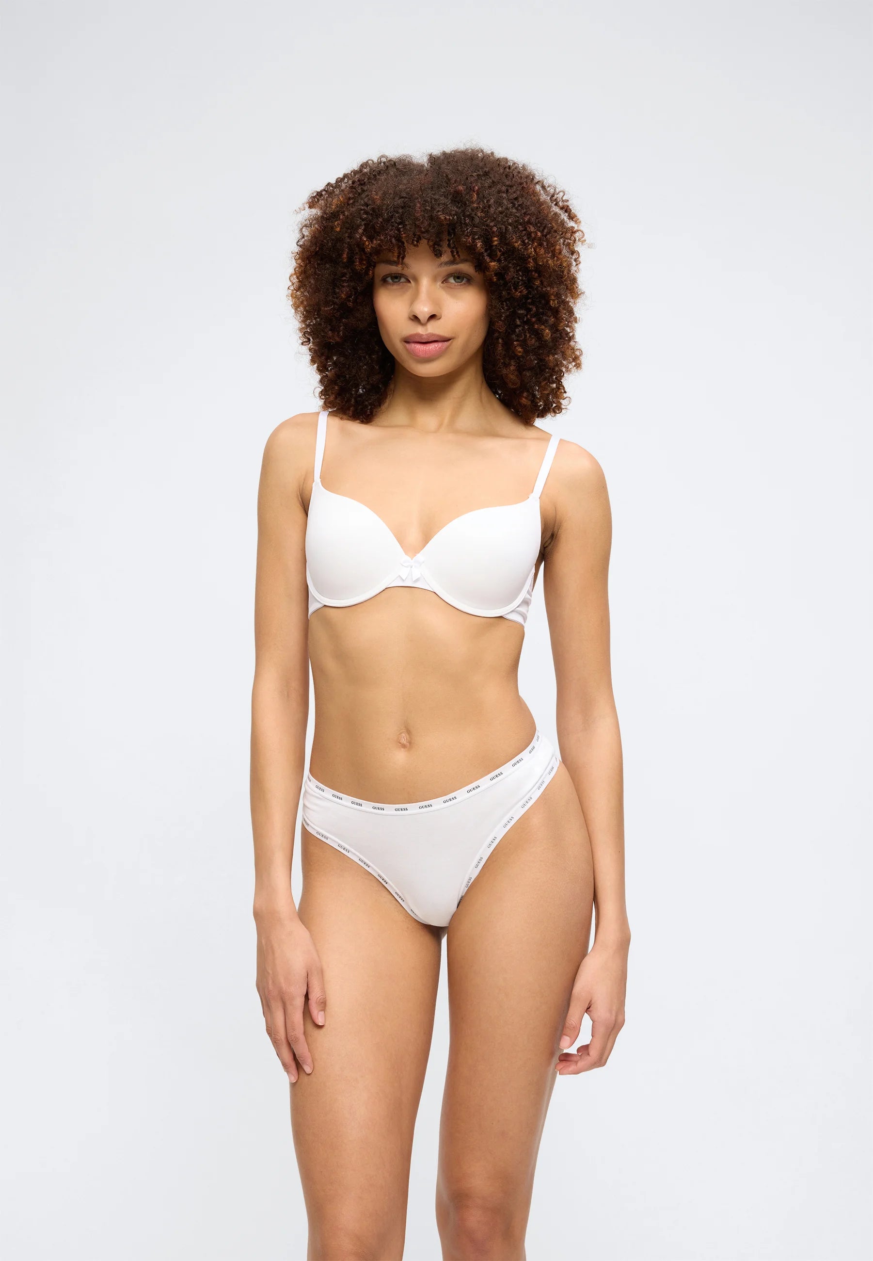 Bavlněná tanga Guess Basic 3 balení – růžová, bílá, černá