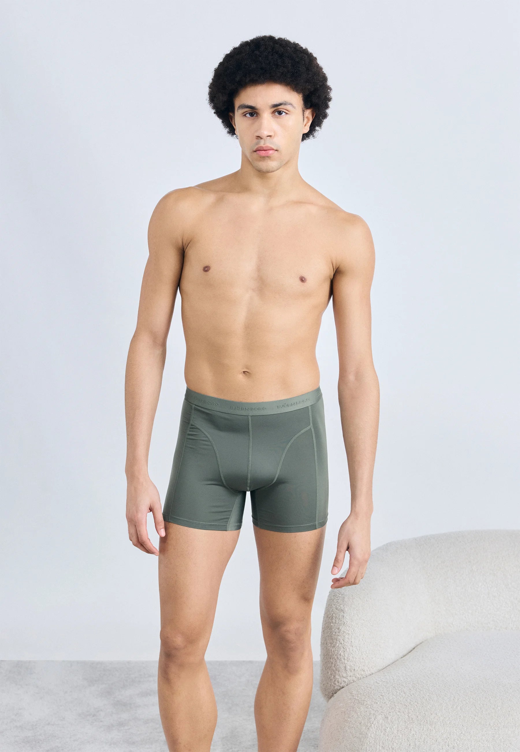 Lot de 3 boxers Björn Borg – noir, vert, vert clair