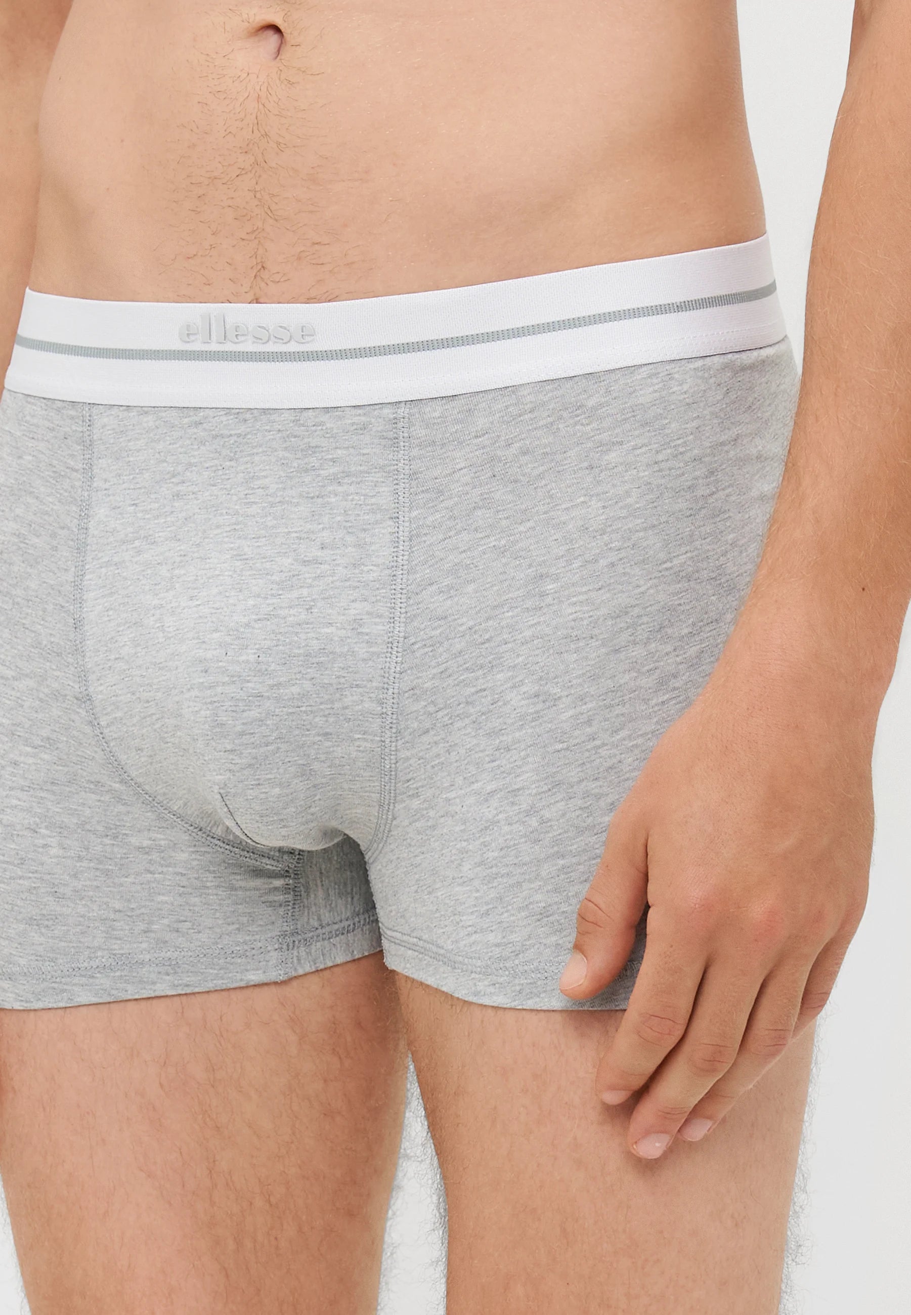 Ellesse Ambria 3 Pack Trunks – Grey, White, Black