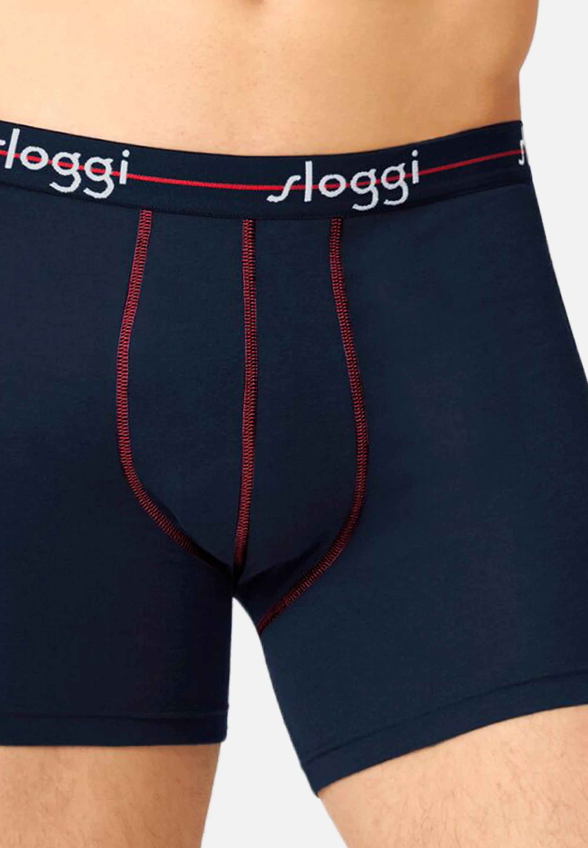 Sloggi Boxer Briefs 6 Pack – Blue Dark , Red Combination