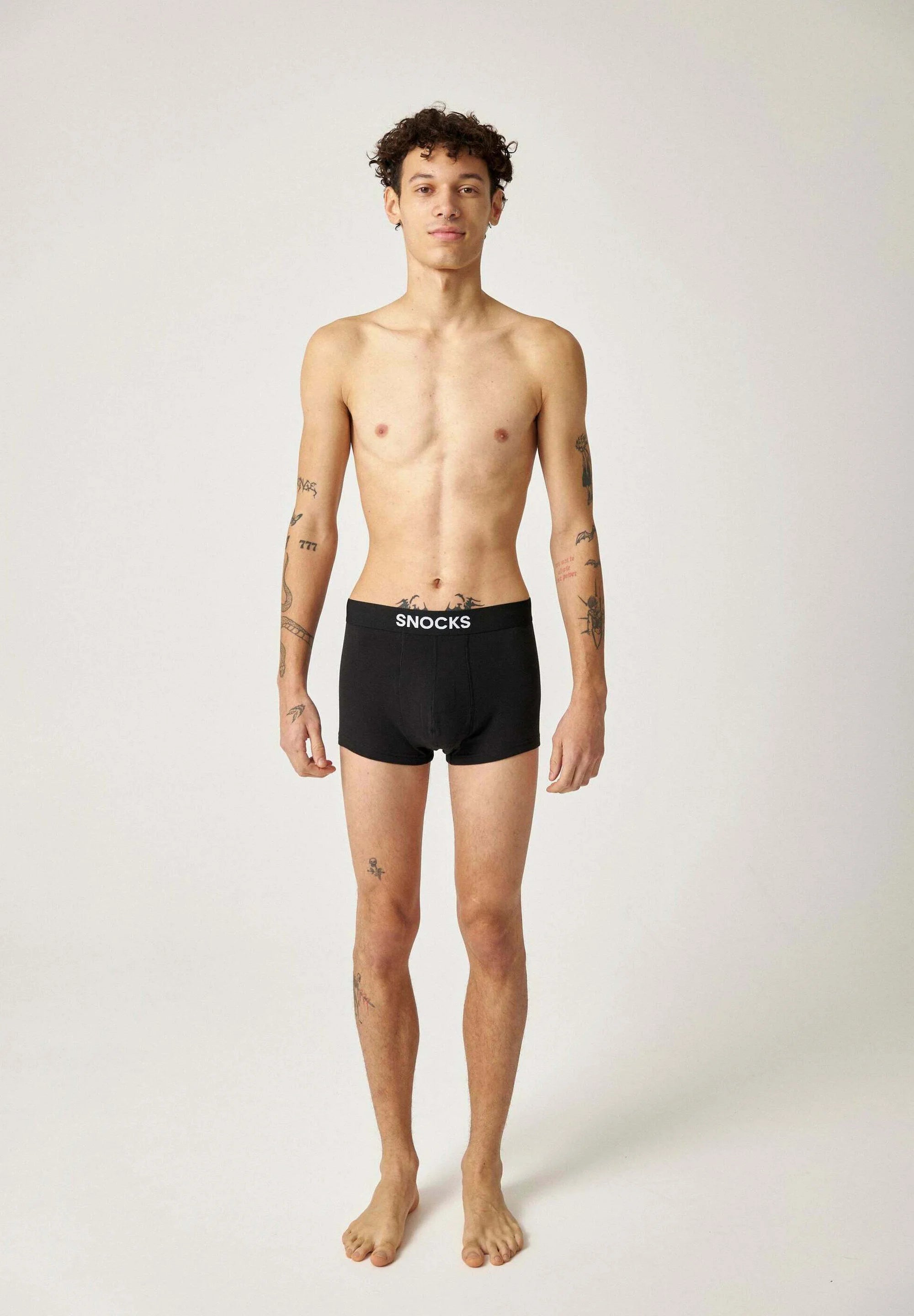 SNOCKS Confezione da 3 boxer a gamba corta - Nero