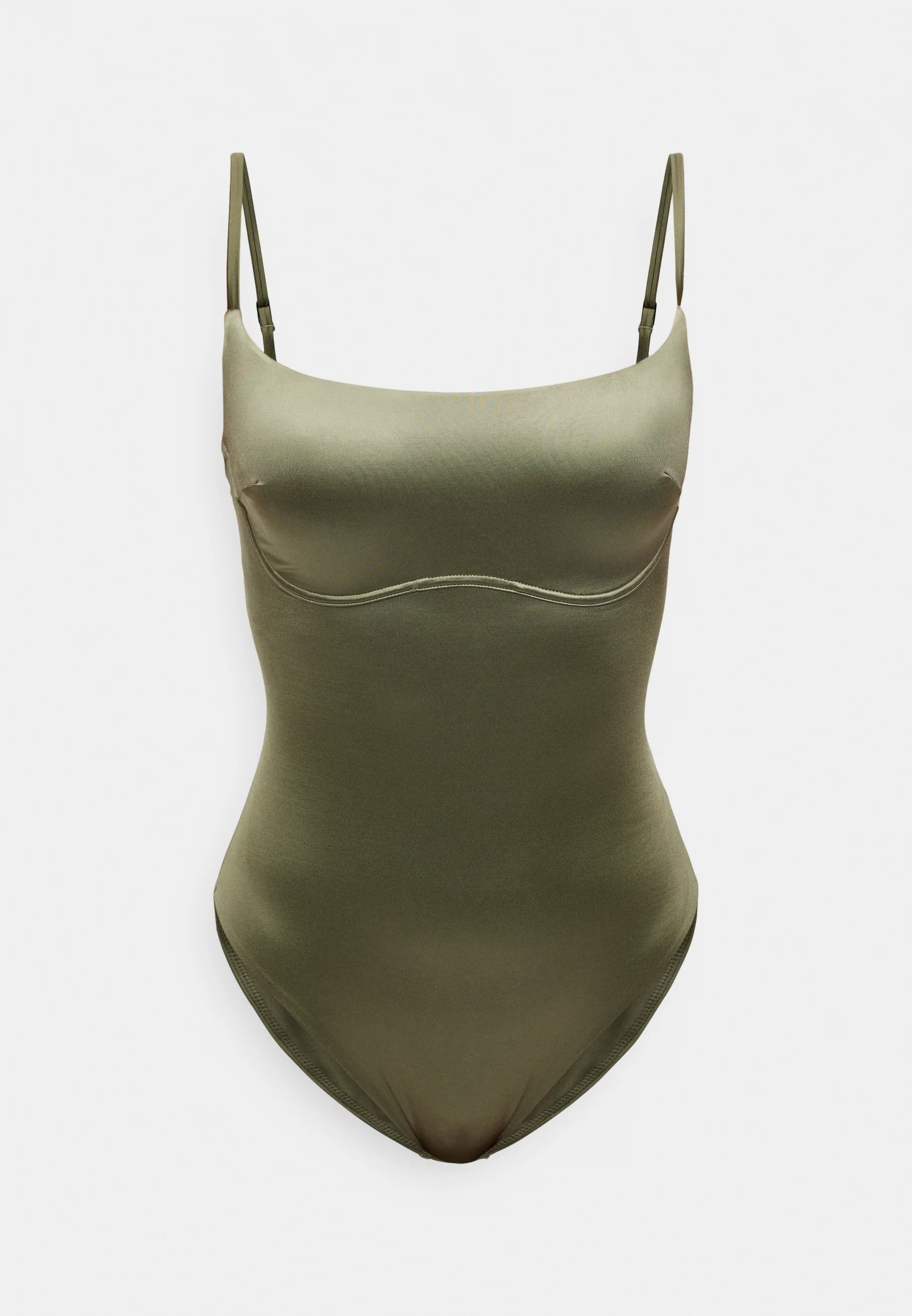 Calvin Klein Shine One-Piece Swimsuit – Brush Green