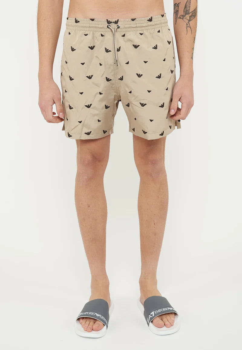 Emporio Armani EA7 Badeshorts – Taupe Choco