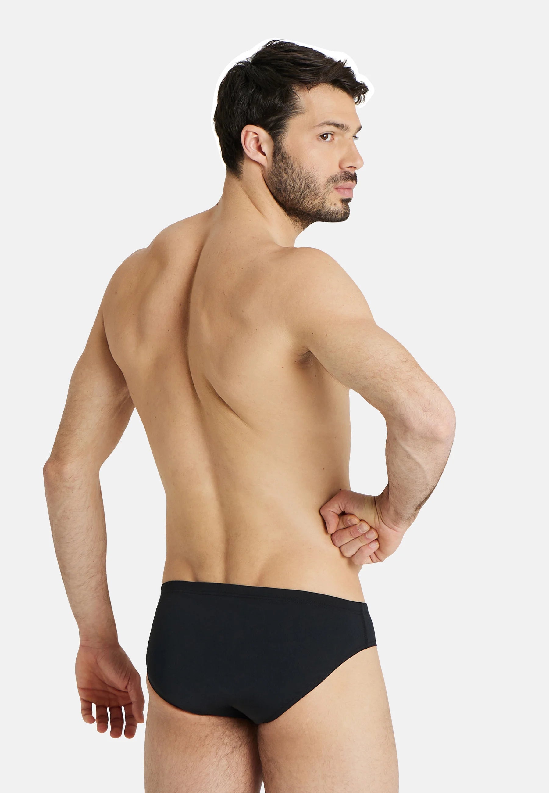 Arena Team Solid Swim Briefs – Black, White
