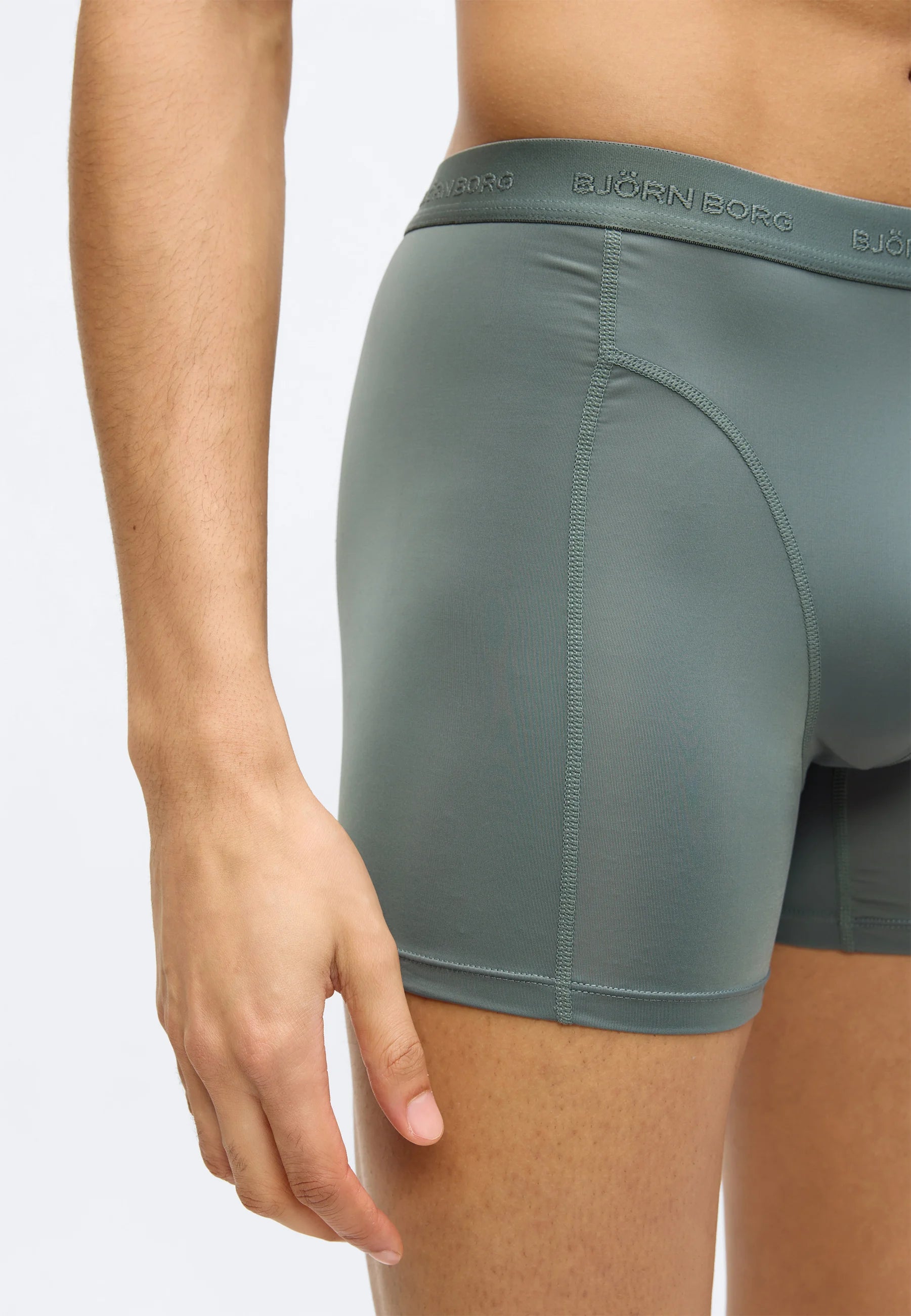 Lot de 3 boxers Björn Borg – noir, vert, vert clair