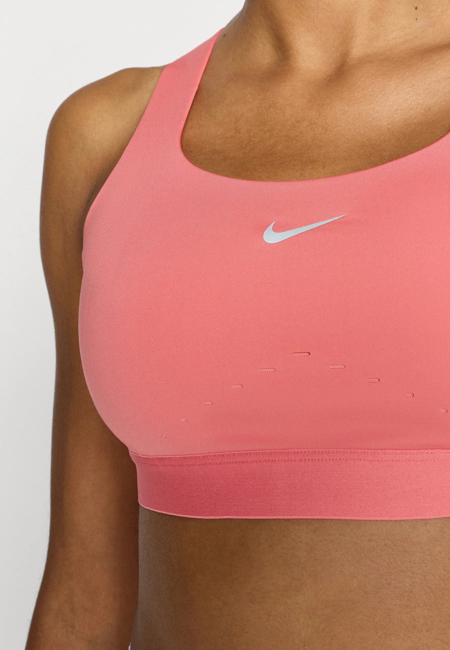 Nike Swift High Support Sports Bra – Sea Coral, Silver