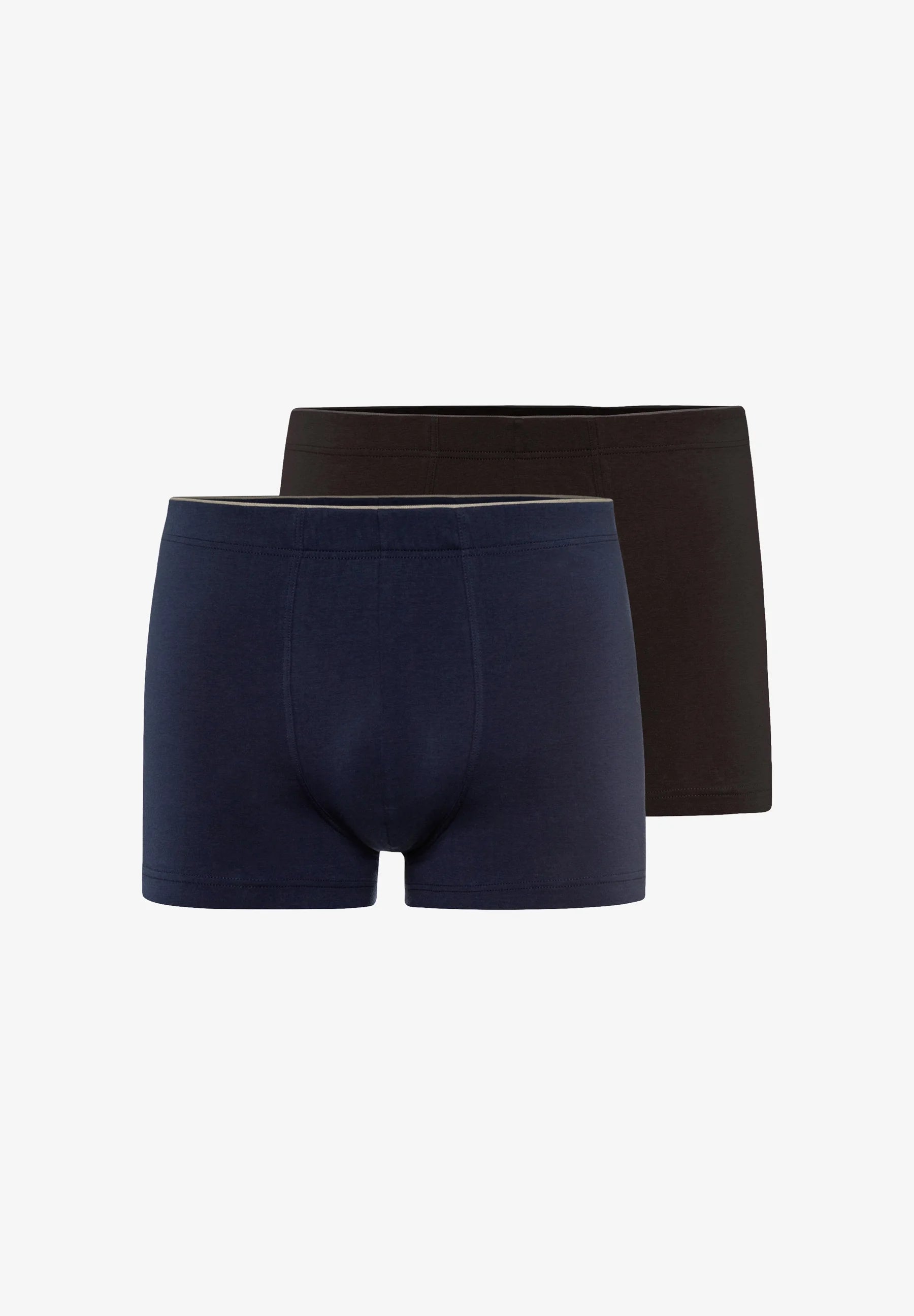 HANRO 2 Pack Cotton Stretch Trunks – Black, Dark Blue