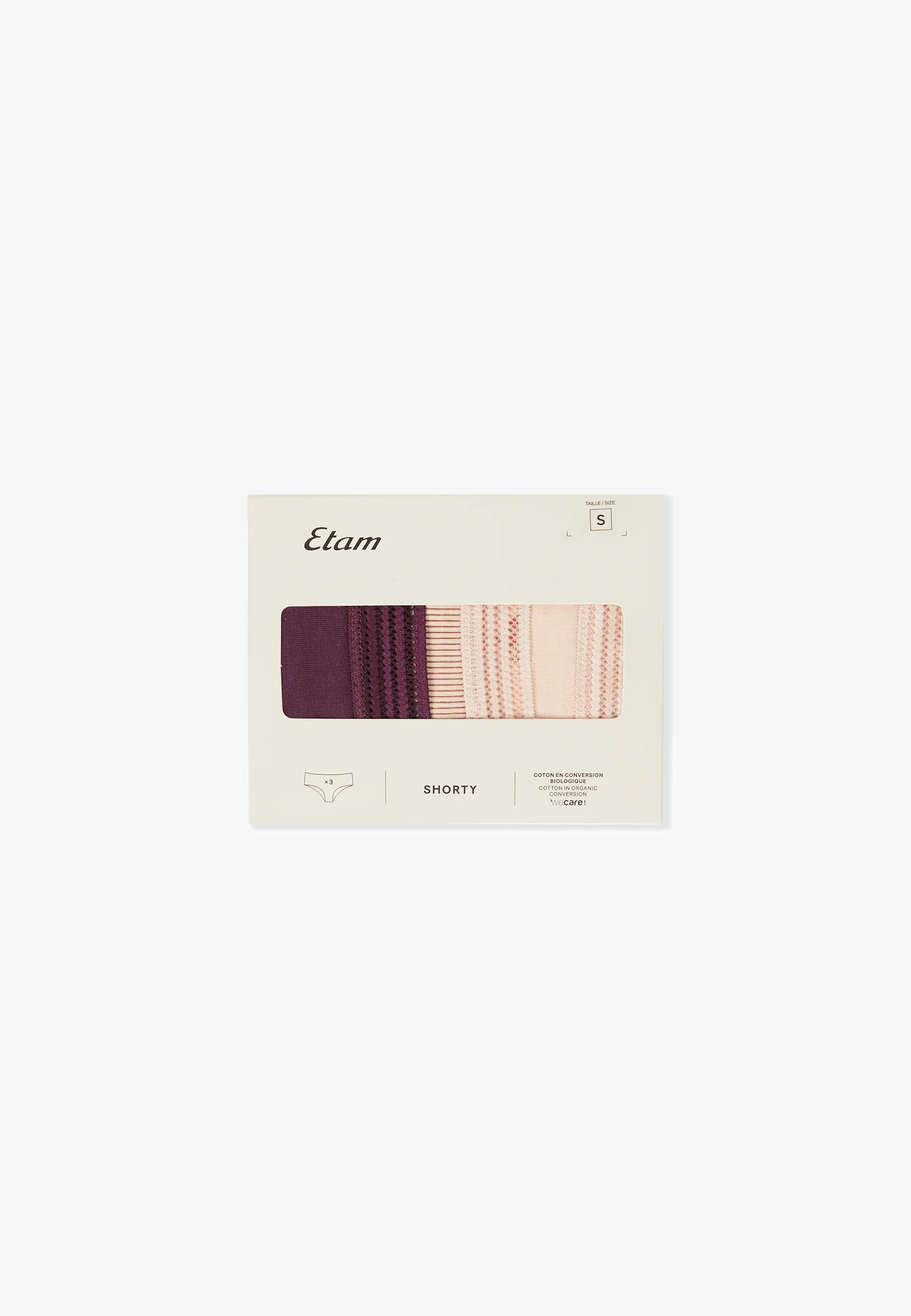 Etam John Briefs – 3 Pack, Brown, Beige, Orange