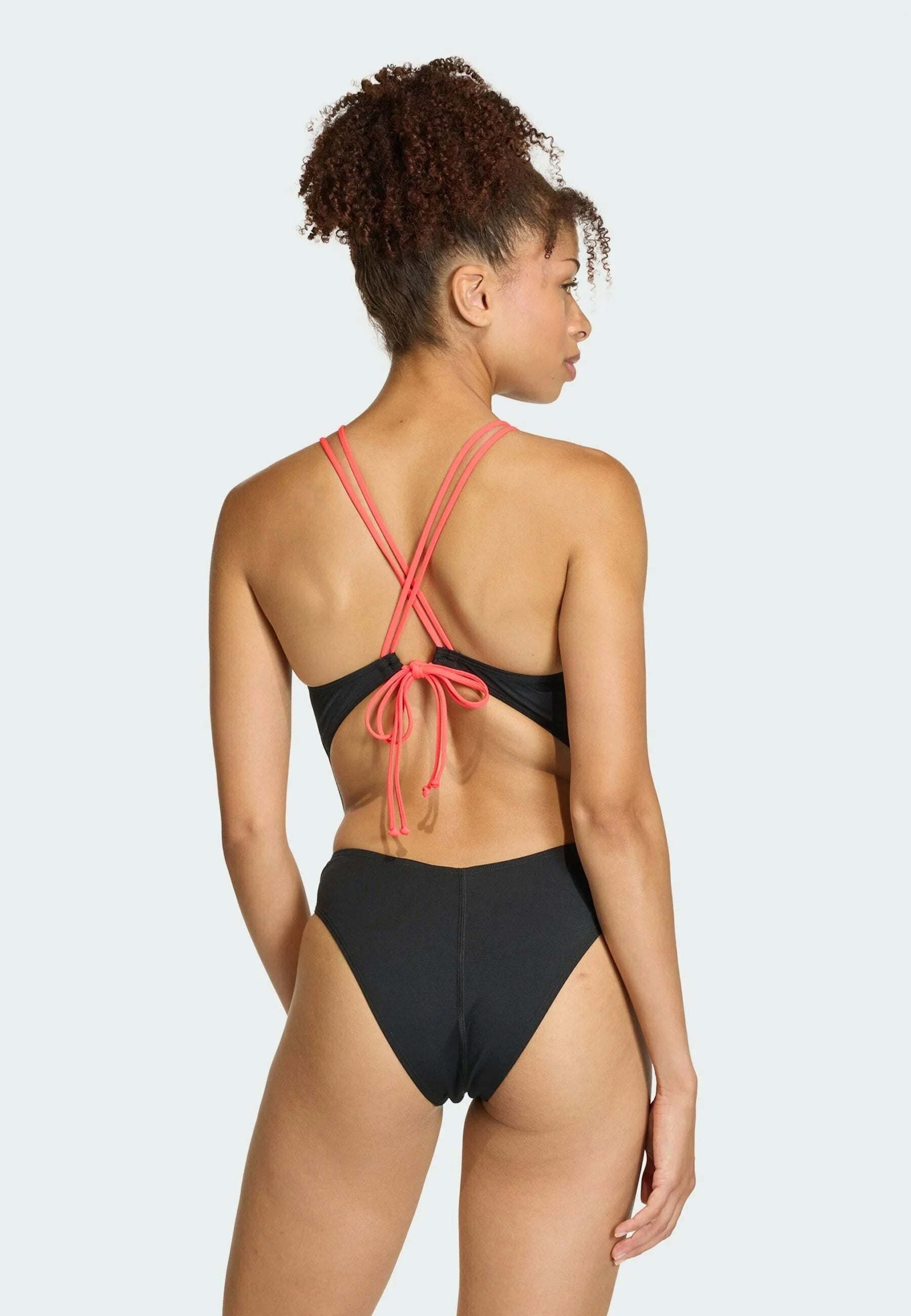 Costume da bagno intero Adidas Stripes Performance - Nero