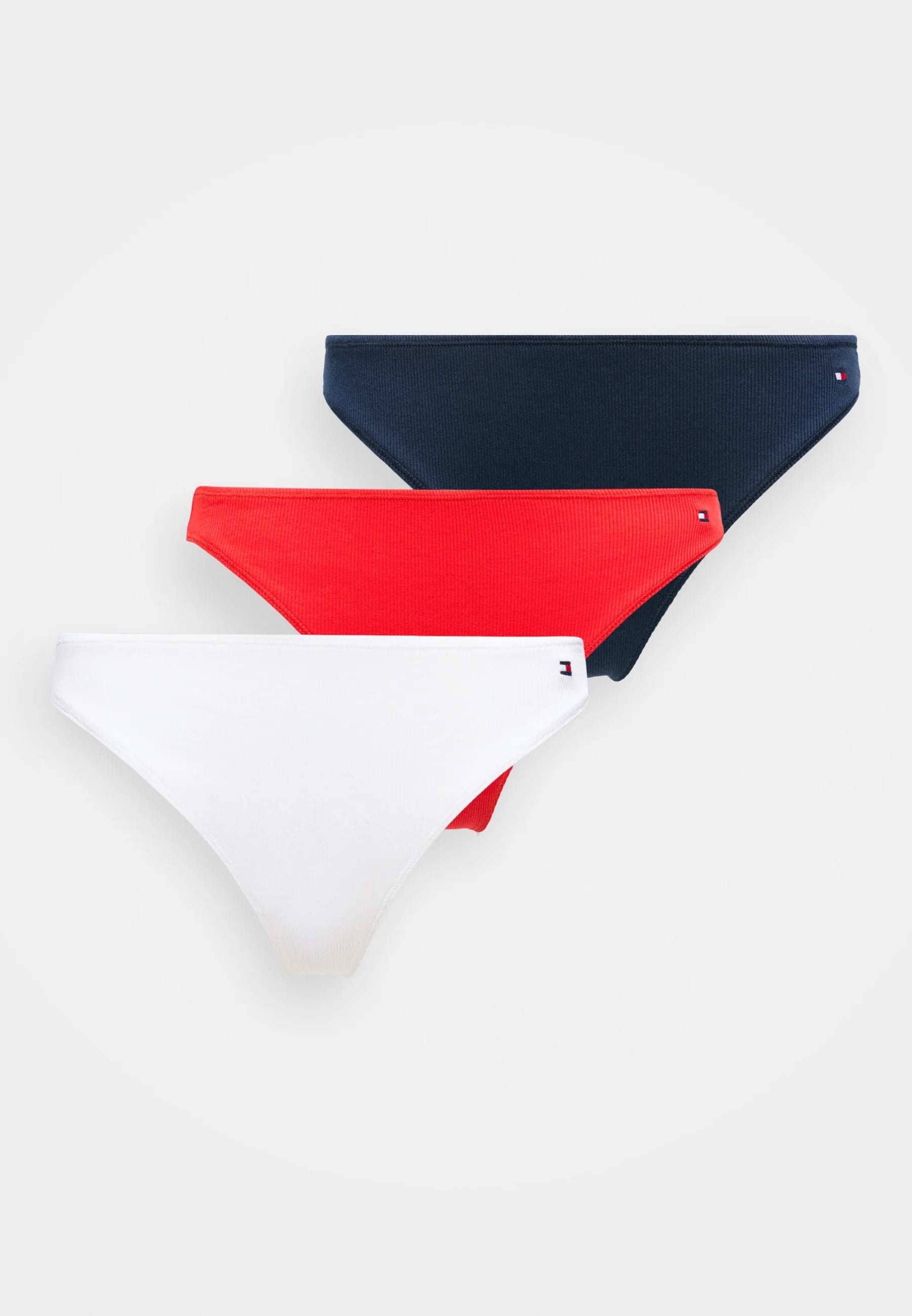 Tommy Hilfiger Flag Dipped 3-Pack – Rouge feu, blanc, bleu marine