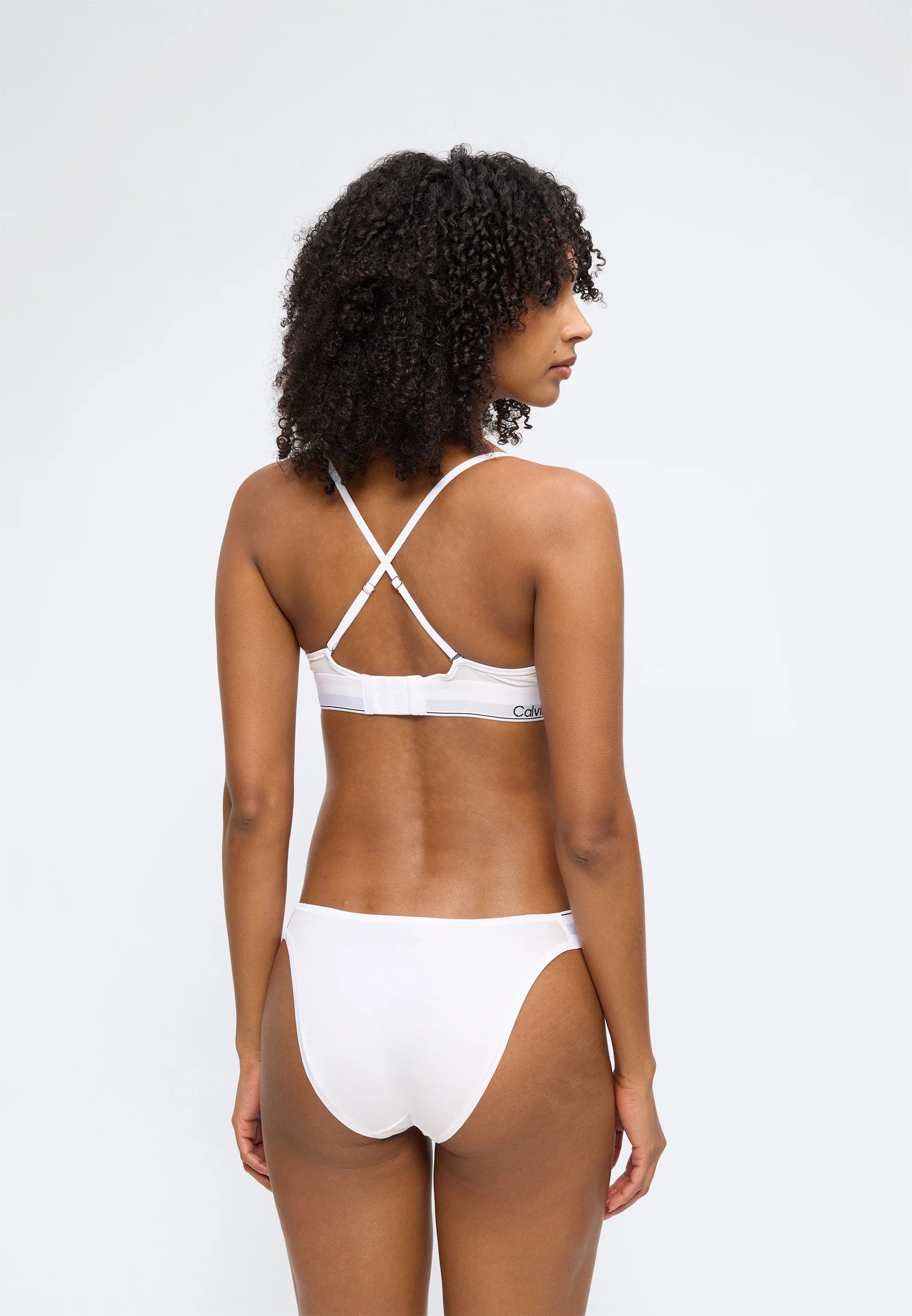 Reggiseno T-shirt con scollo profondo leggermente foderato Calvin Klein - Bianco