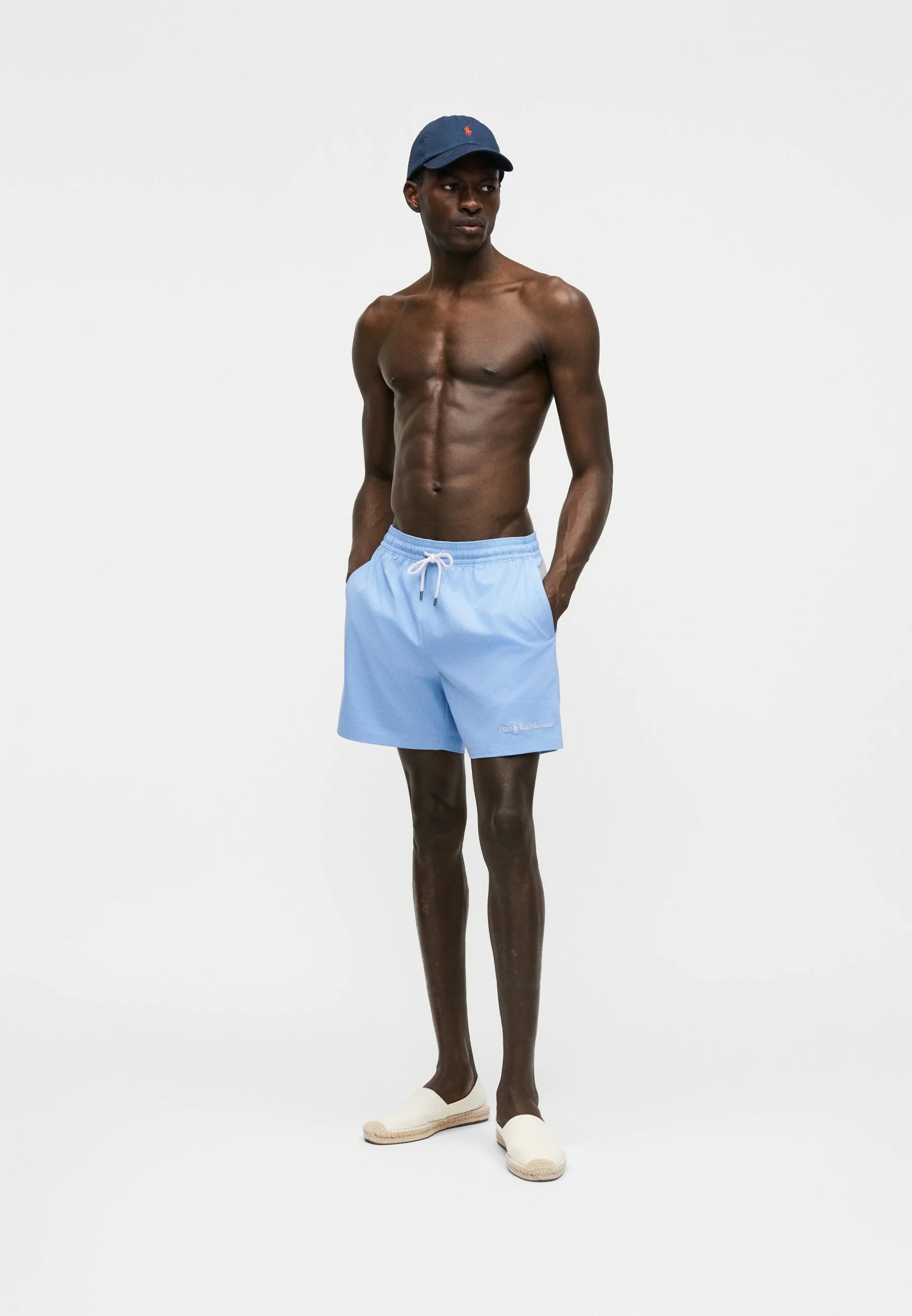 Short de Bain Polo Ralph Lauren Traveler Classic 14,6 cm – Bleu Chambray