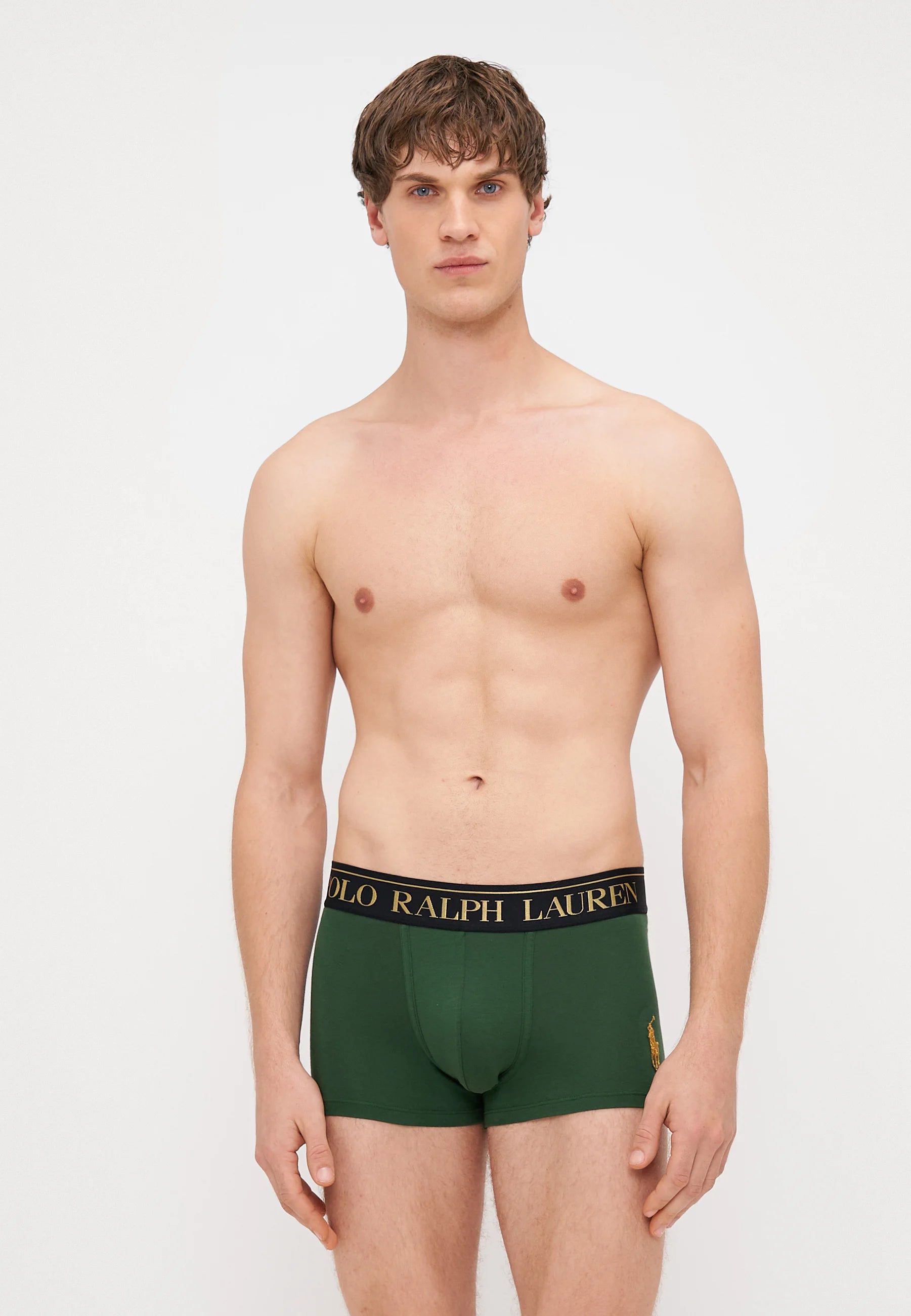 Polo Ralph Lauren Baumwoll-Stretch-Unterhosen – Low Rise – 2er-Pack – Flaschengrün, Khaki