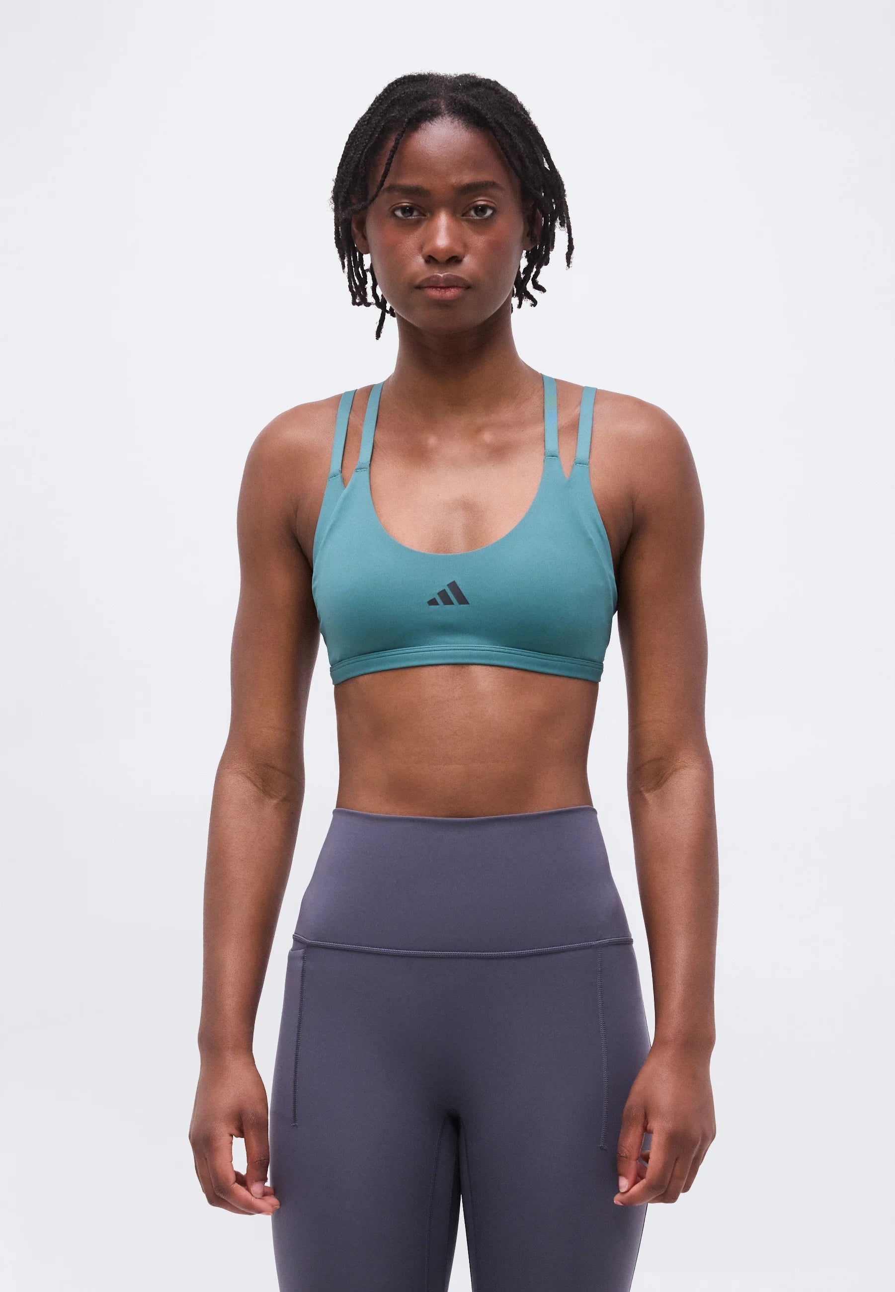Reggiseno di supporto leggero con spalline per allenamento Adidas Performance Optime - Preloved Teal