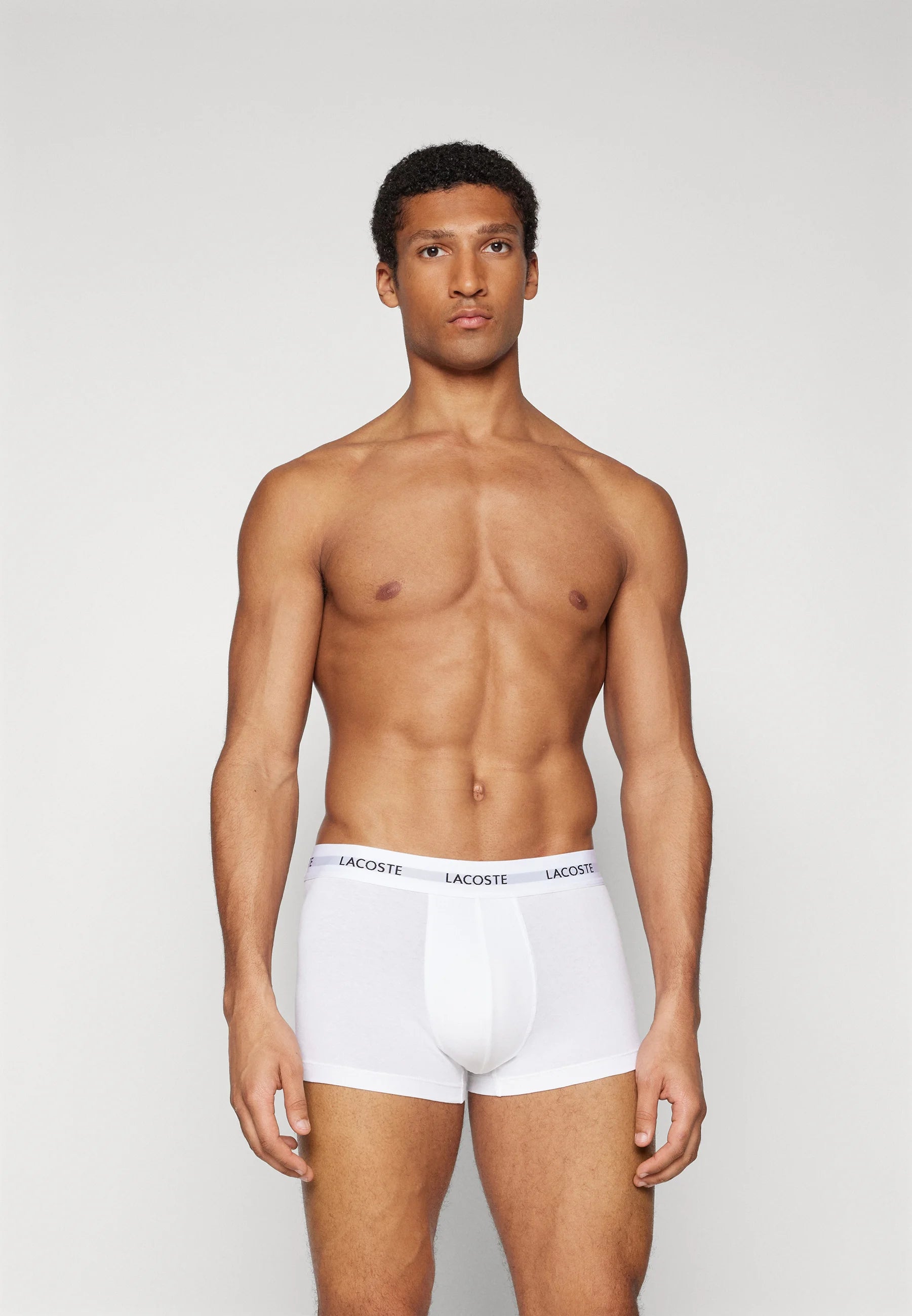 Lacoste Court Classic Stretch Trunks 3 Pack – černá, bílá, stříbrná