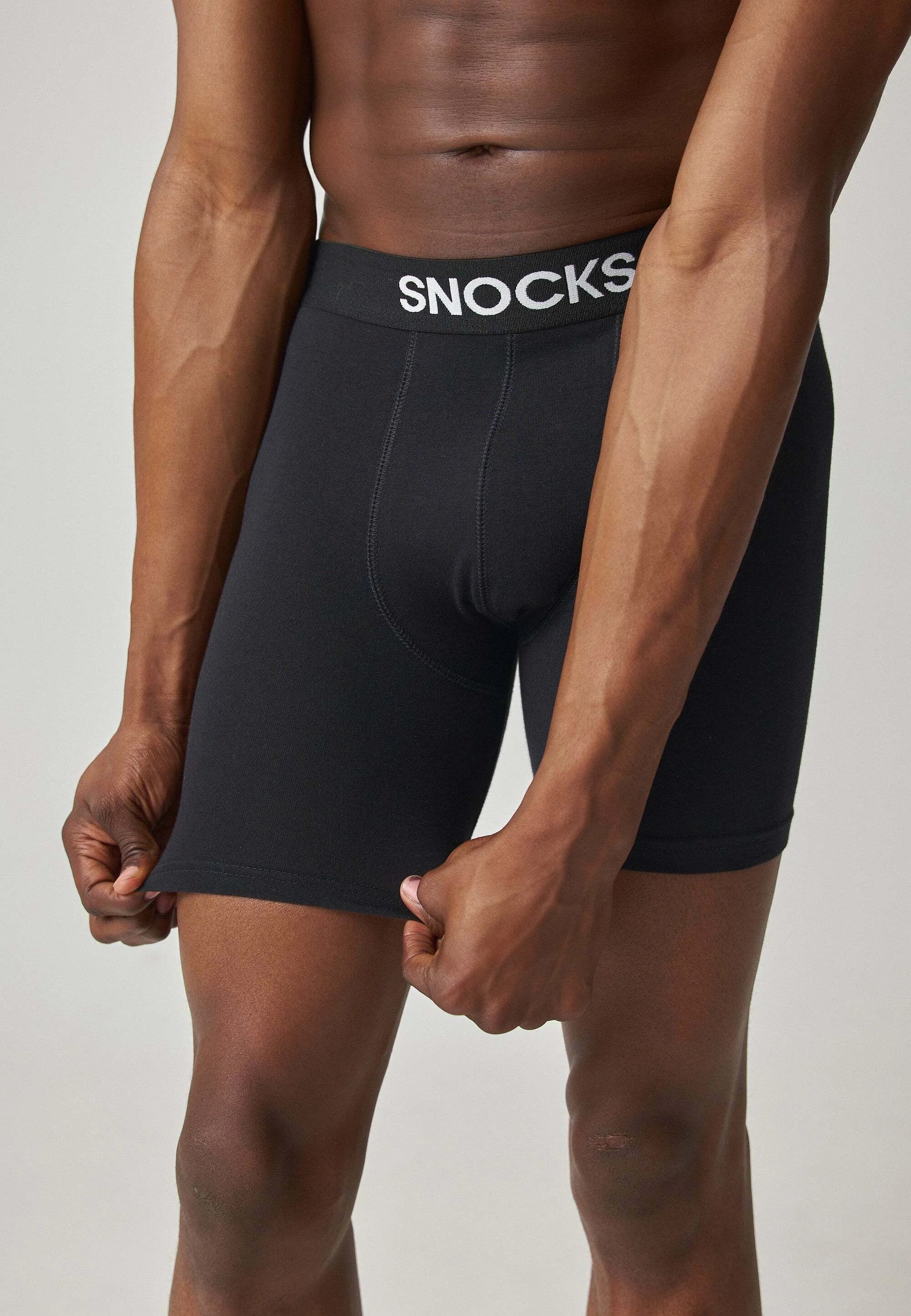 SNOCKS 3er-Pack Boxershorts – Schwarz