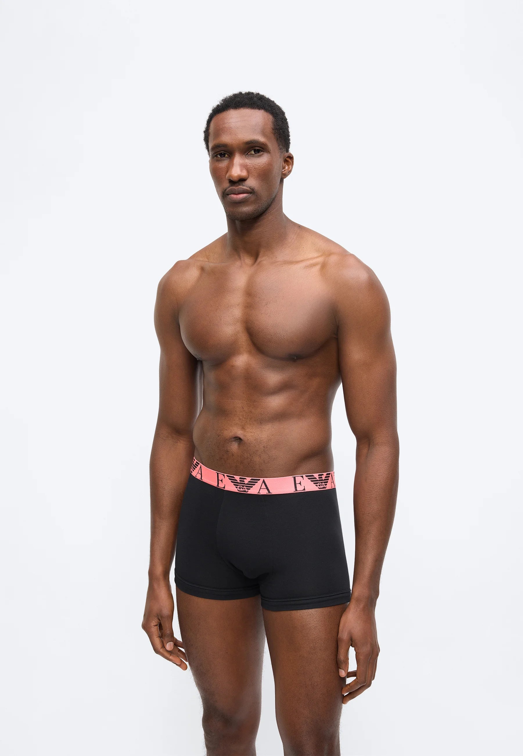 Emporio Armani BOLD Monogram 6 Pack Trunks – Pink, Aqua, Camellia, Black