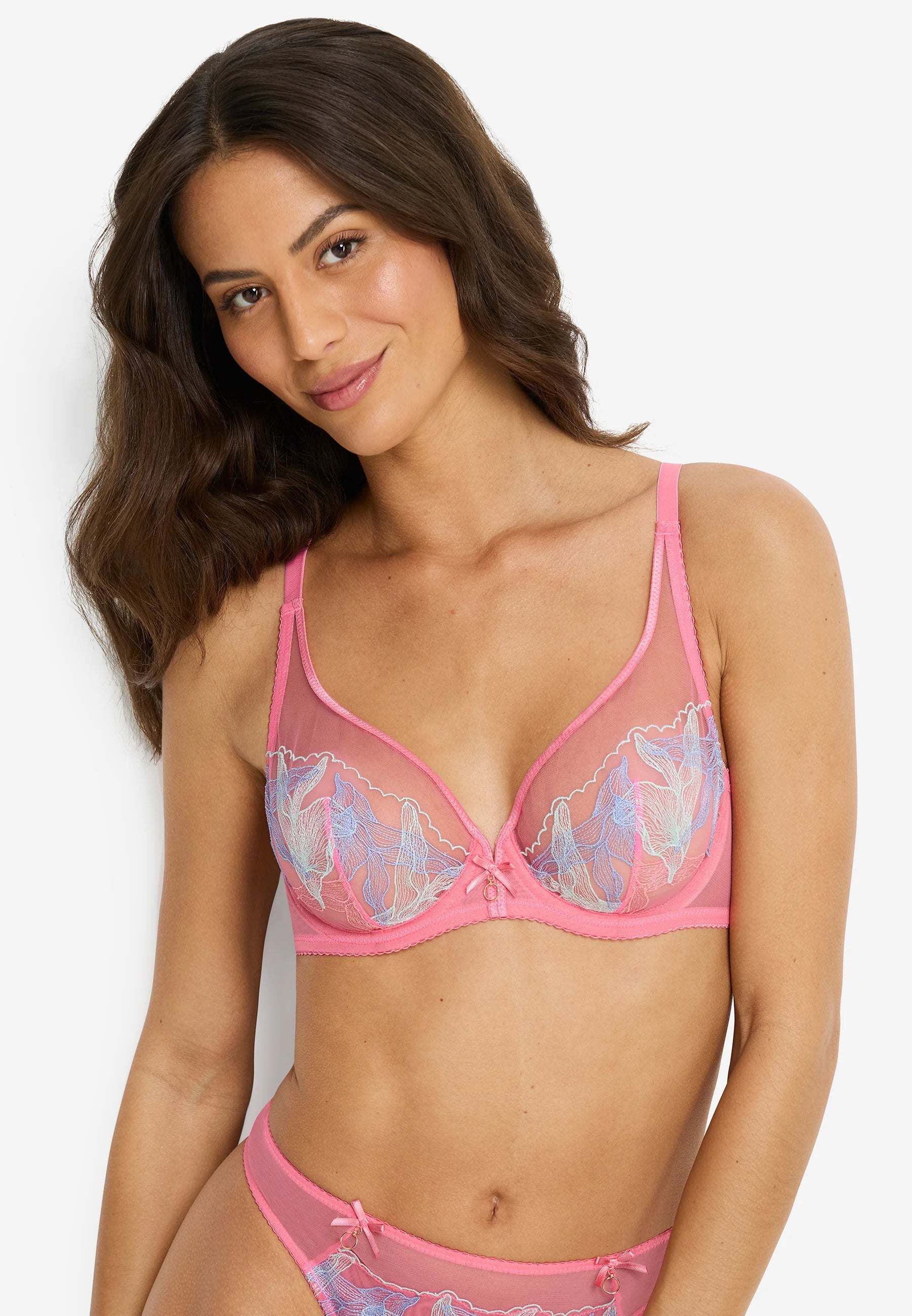 LASCANA Spitzen-Bügel-BH – Rosa