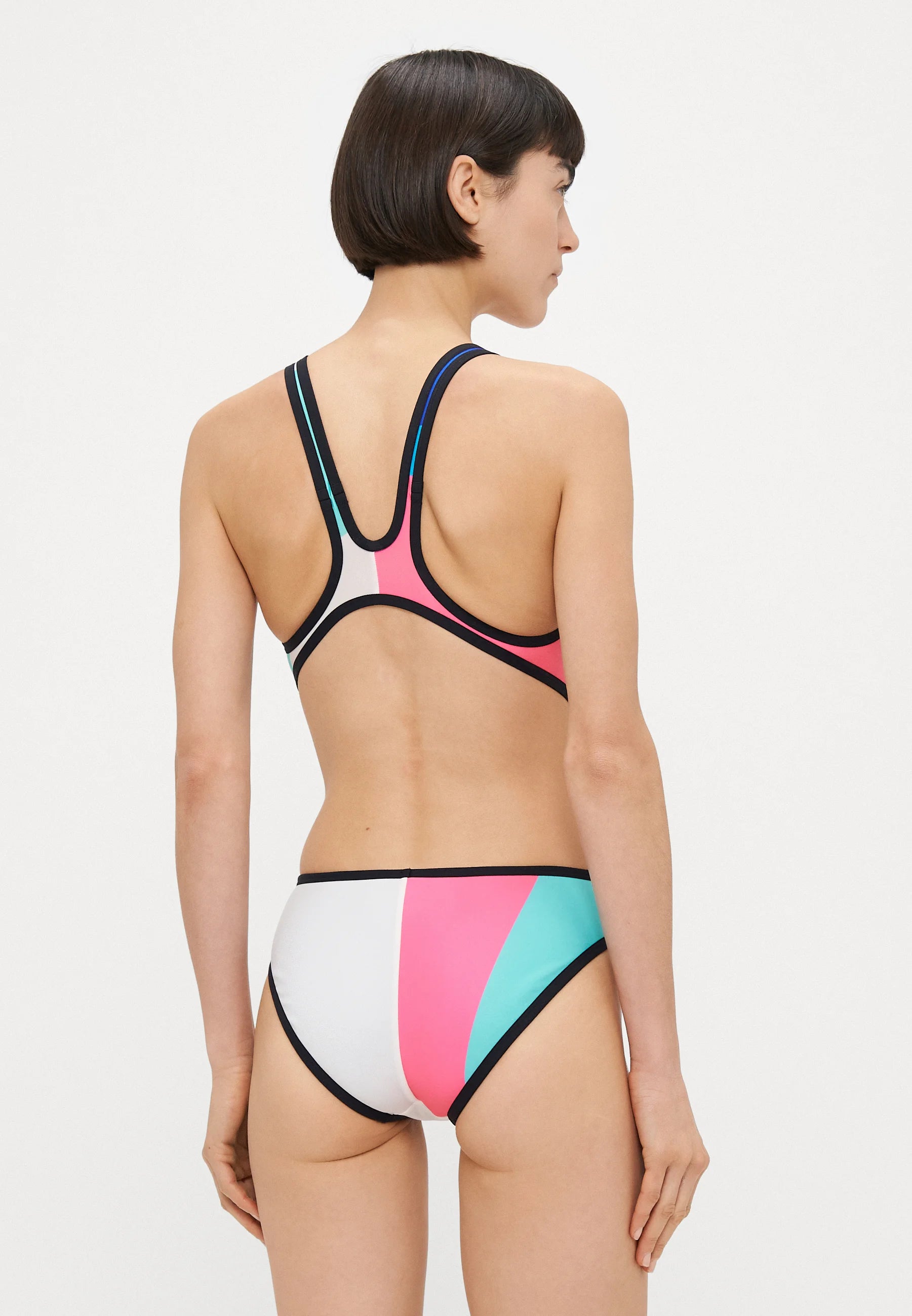 Arena One Placement Tech Back One-Piece Swimsuit – Multi, Black