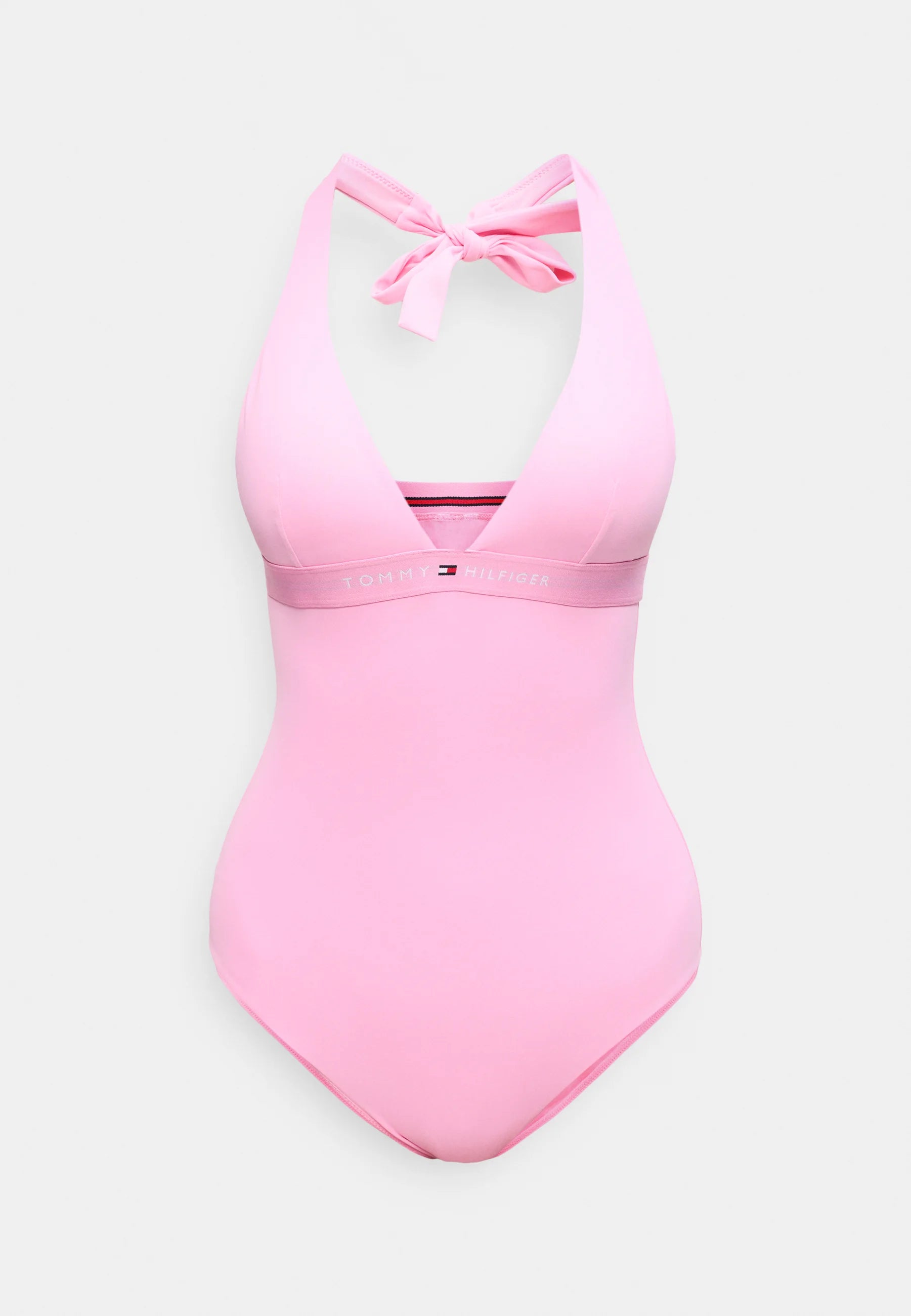 Plavky Tommy Hilfiger Original Logo Halter – Rose Petal