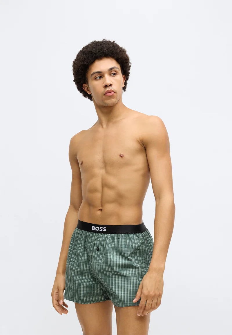 BOSS 2er-Pack Boxershorts – Dunkelgrün