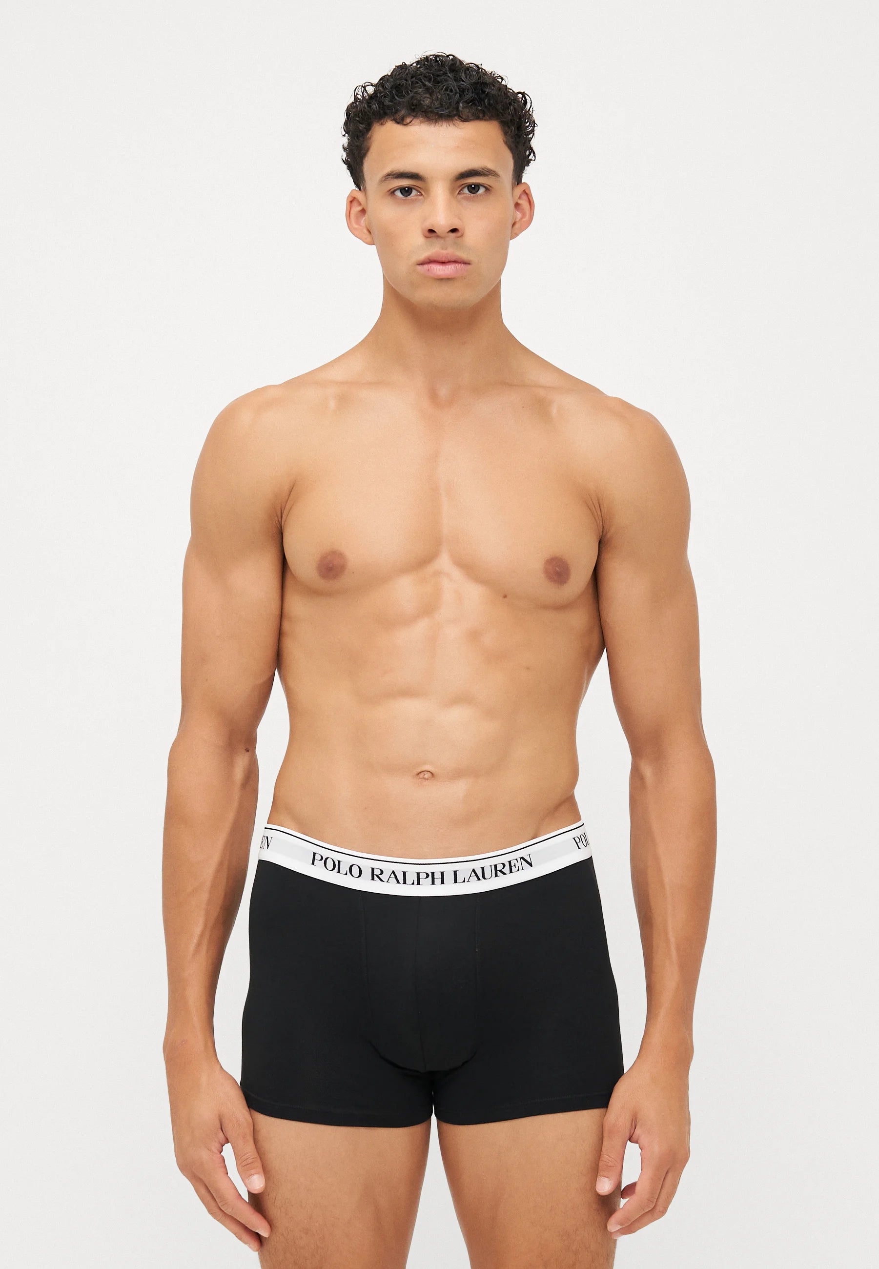 Polo Ralph Lauren Boxer en coton stretch – Lot de 3 – Bleu marine, noir, rouge