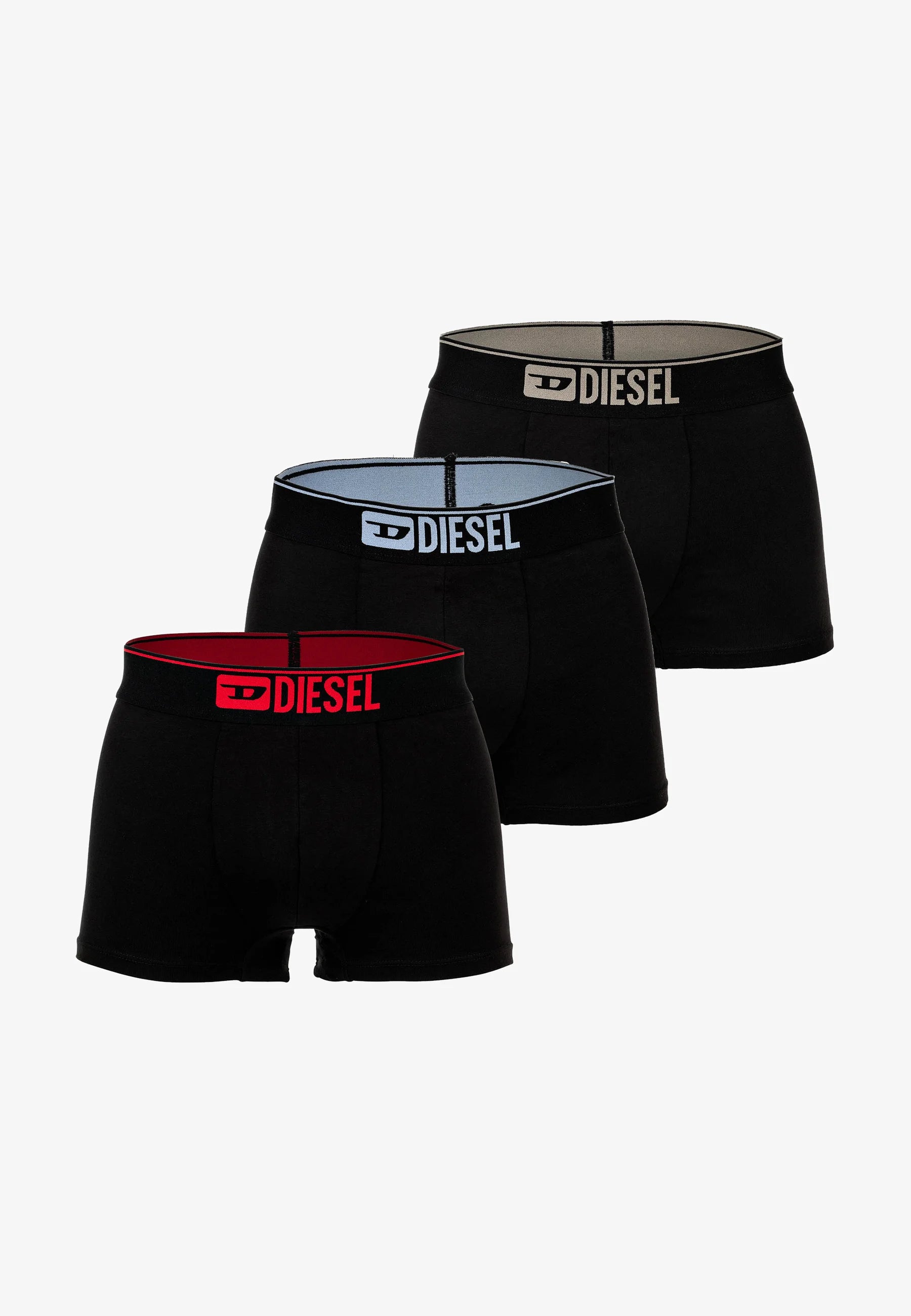 Diesel Damien 3er-Pack Unterhosen – Schwarz, Blau, Rot