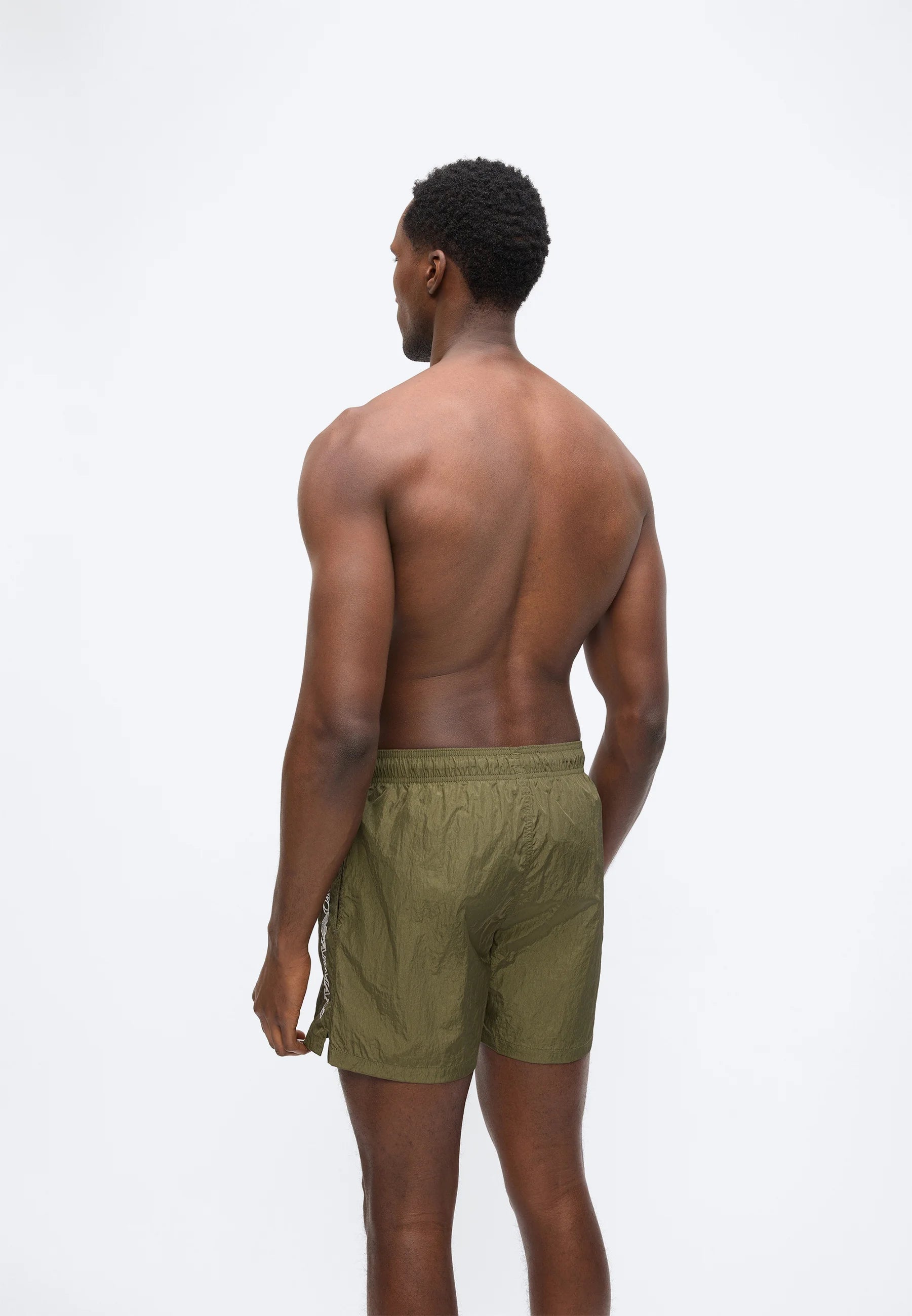 Emporio Armani EA7 Embroidery Logo Boxer Swimming Shorts – Olive