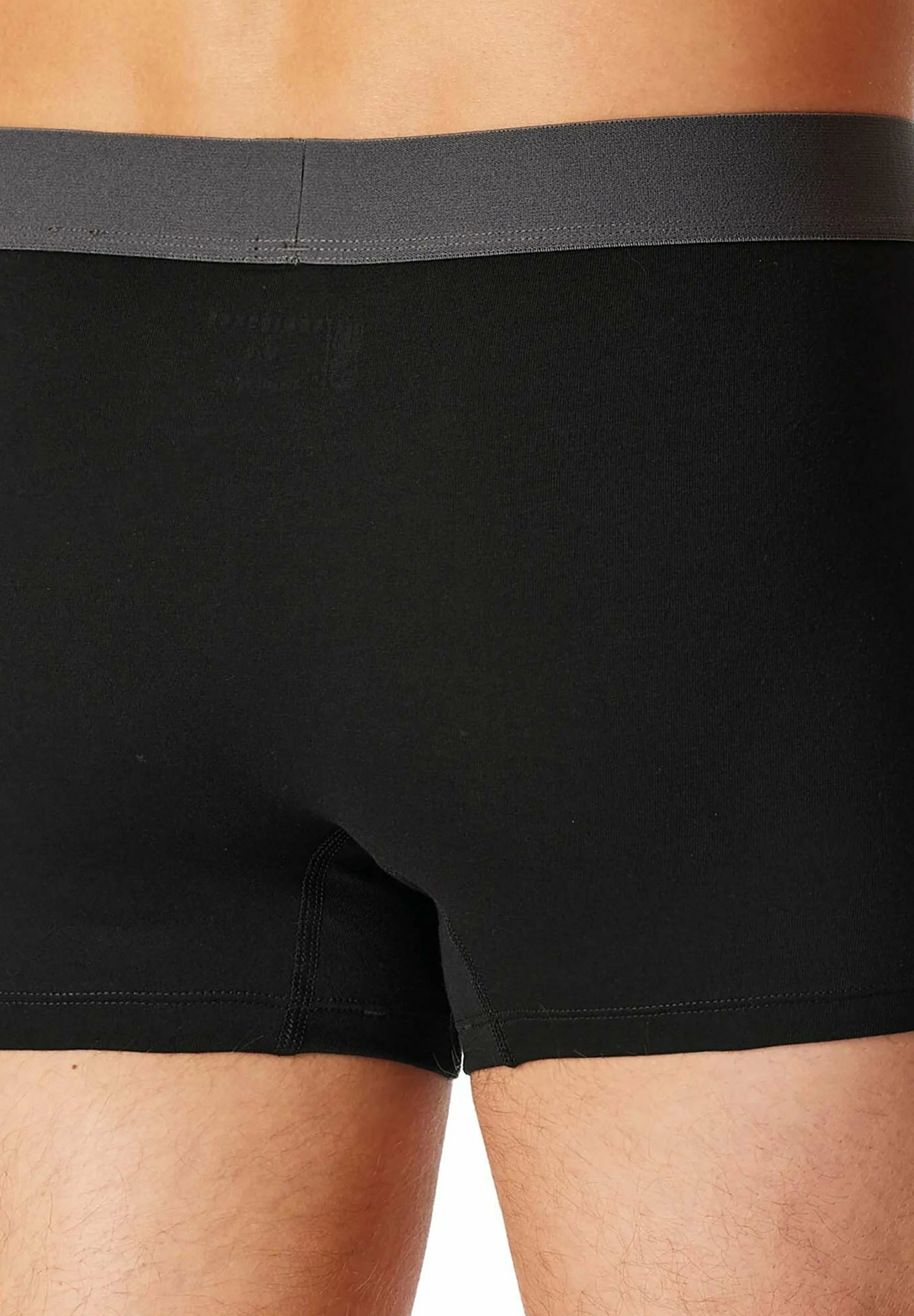 Schiesser Logobund 6 Pack Trunks – Black