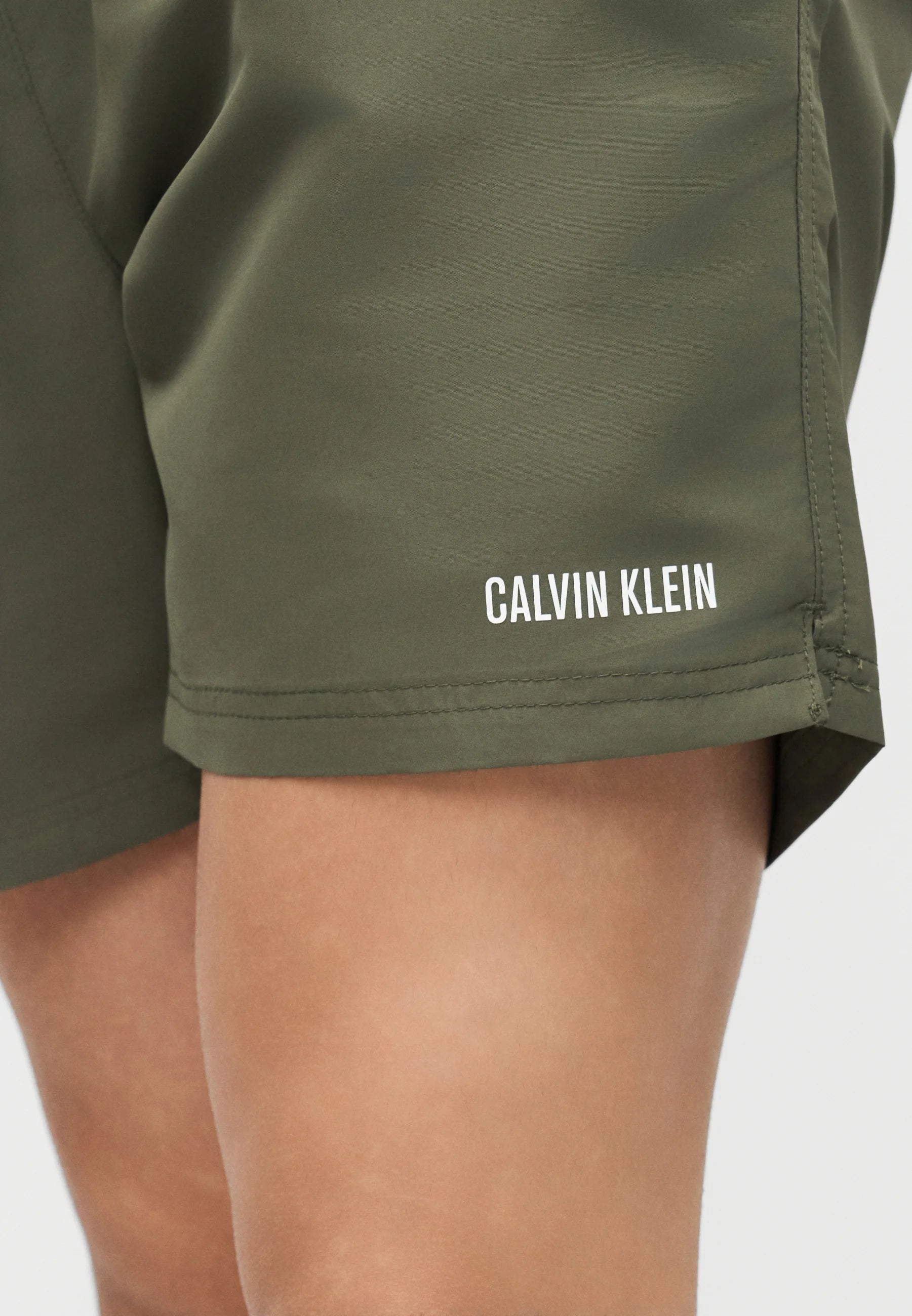 Calvin Klein Medium Drawstring Swim Shorts – Brush Green