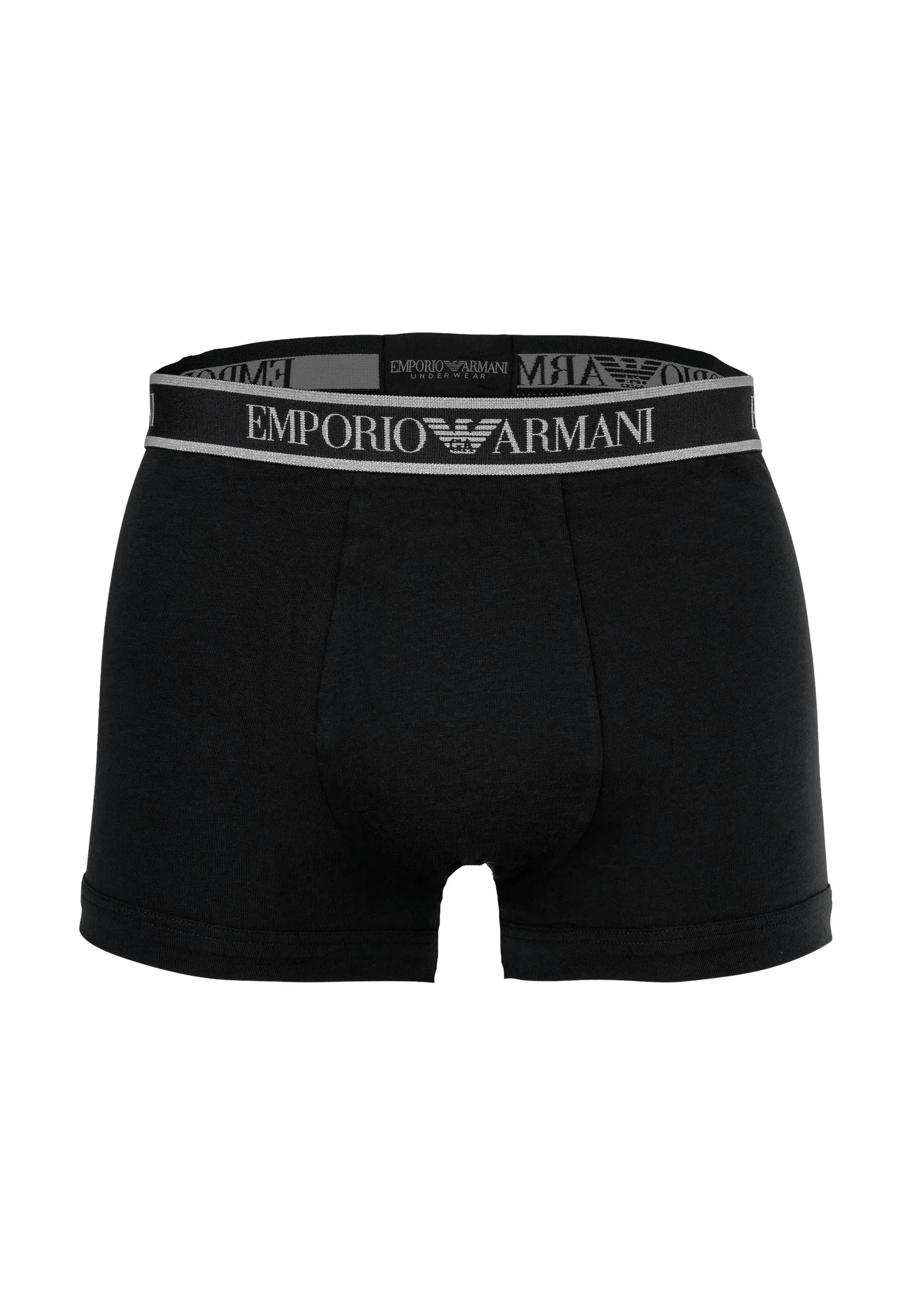 Emporio Armani Core Logoband Bavlněné Stretch Trunks 3 Pack – Black
