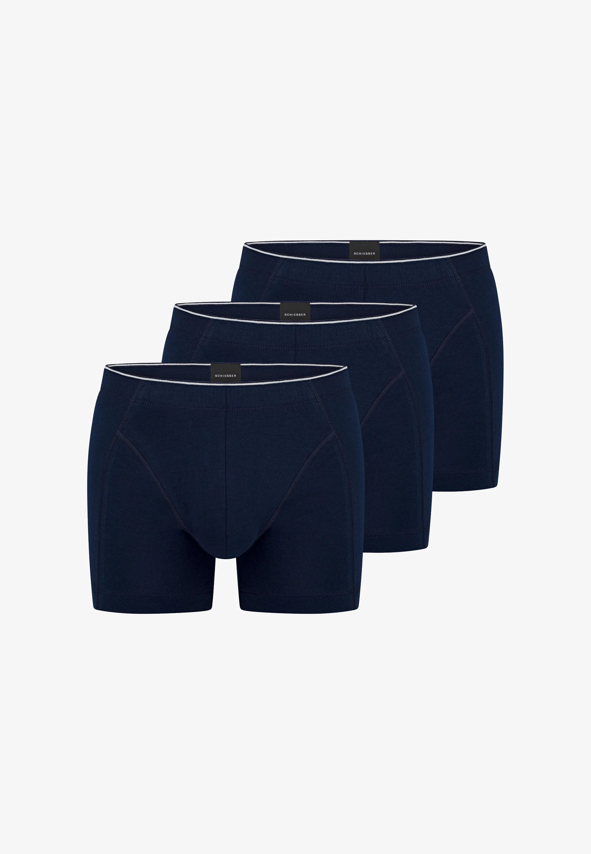 Schiesser Originals Cotton Trunks 3 Pack – Dark Blue