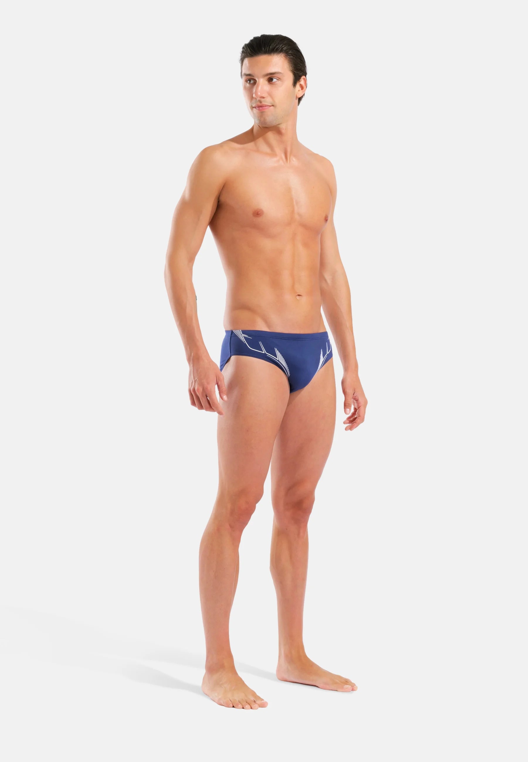 Arena Graphic Slip De Bain – Bleu Marine, Blanc