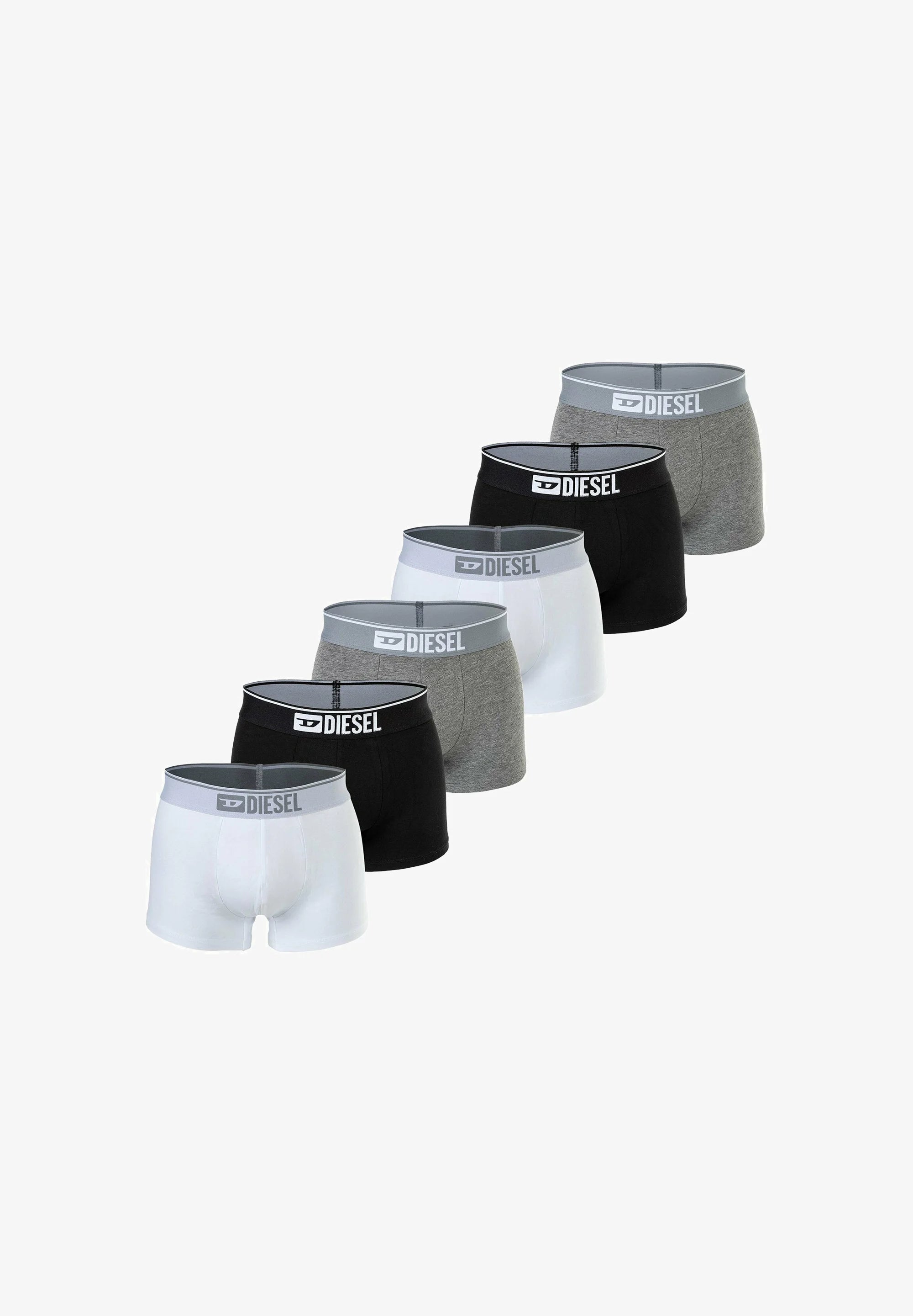 Diesel 6 Pack Trunks – Black, Grey, White