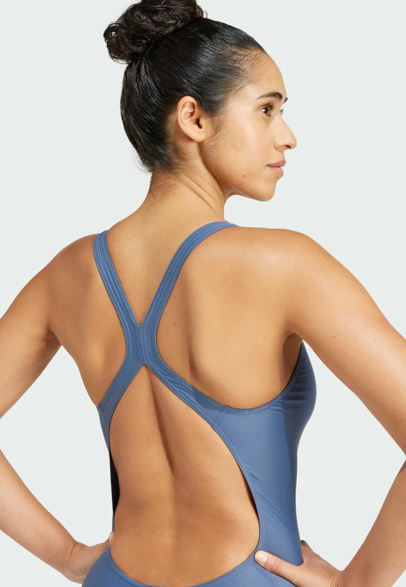 Maillot de bain une pièce Adidas 3 Bar Performance – Encre pré-aimée, violet pré-aimé