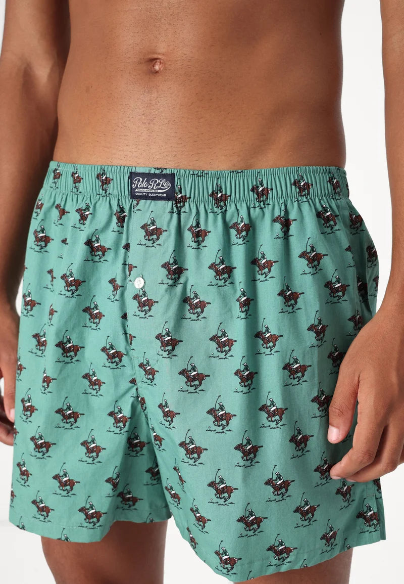 Bavlněné boxerky Polo Ralph Lauren – Single Pack – Fairway Green