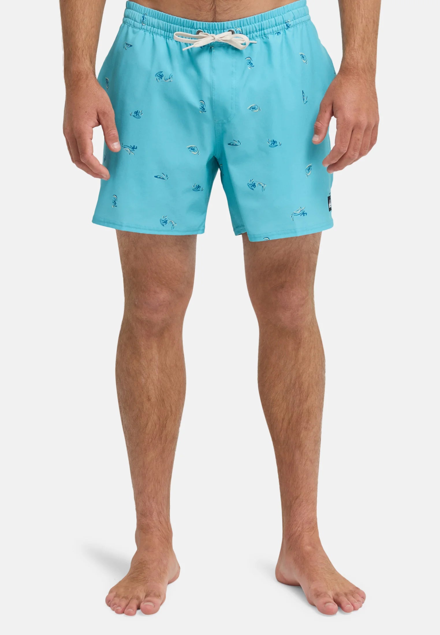 Quiksilver Printed Volley 16 Swim Shorts – Beige Print